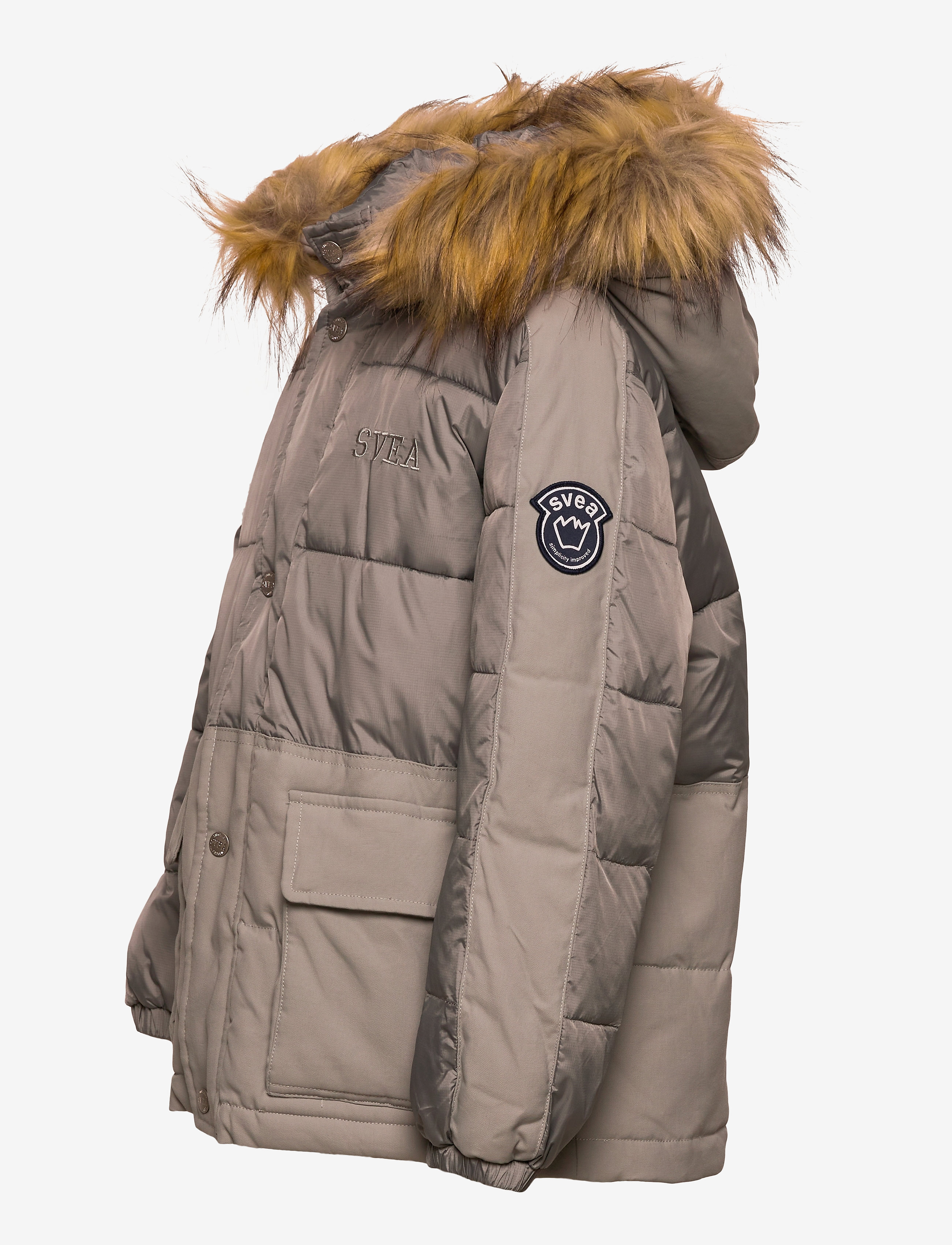 Svea - K. Short Padded Parka - silver grey - 3