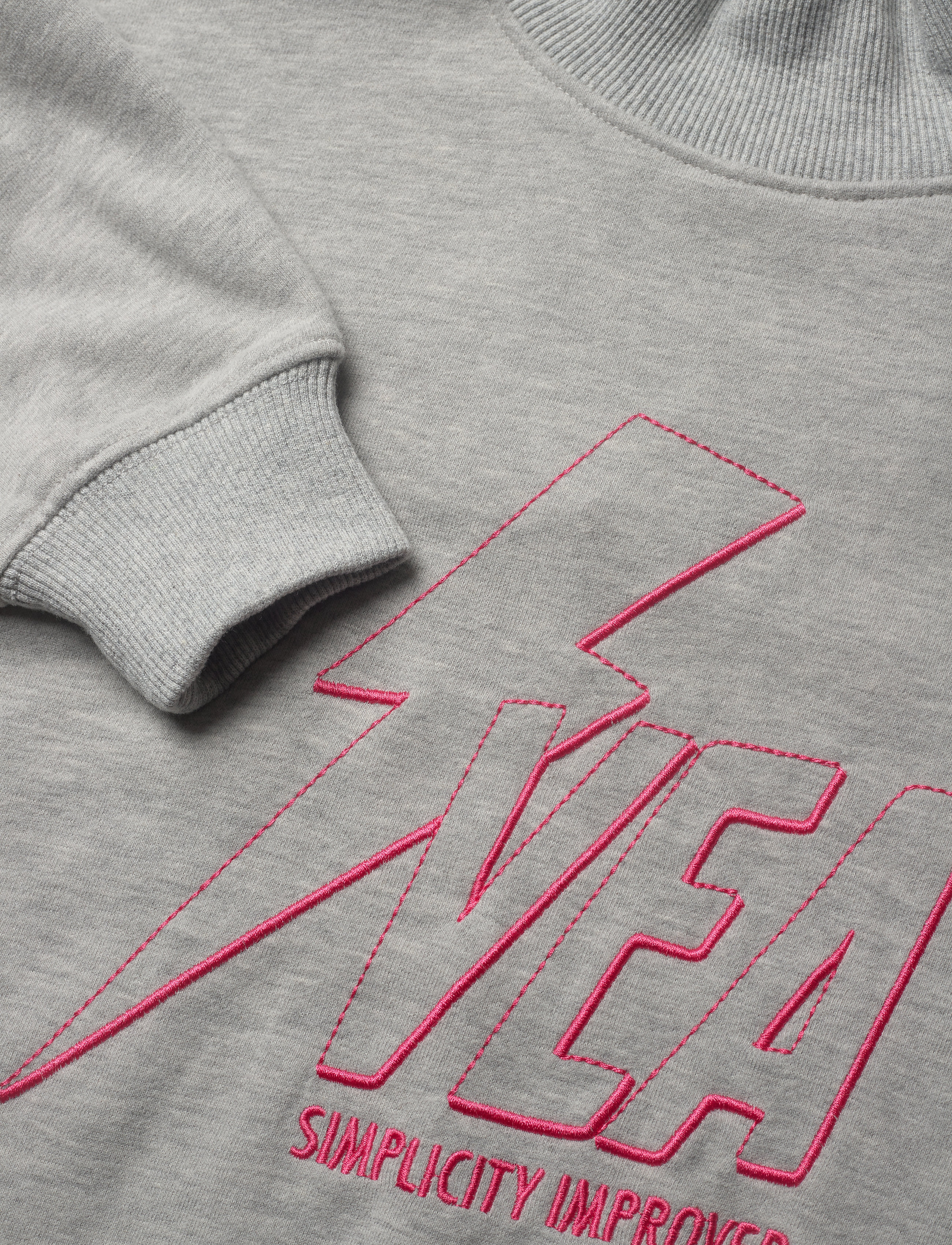 Svea - K. Mock Neck Sweat - grey melange - 2