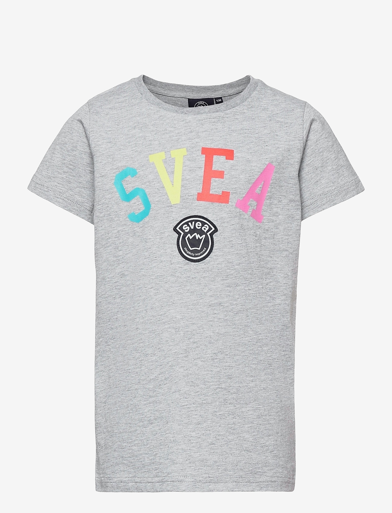 Svea - K. Multi Logo Tee - grey melange - 0