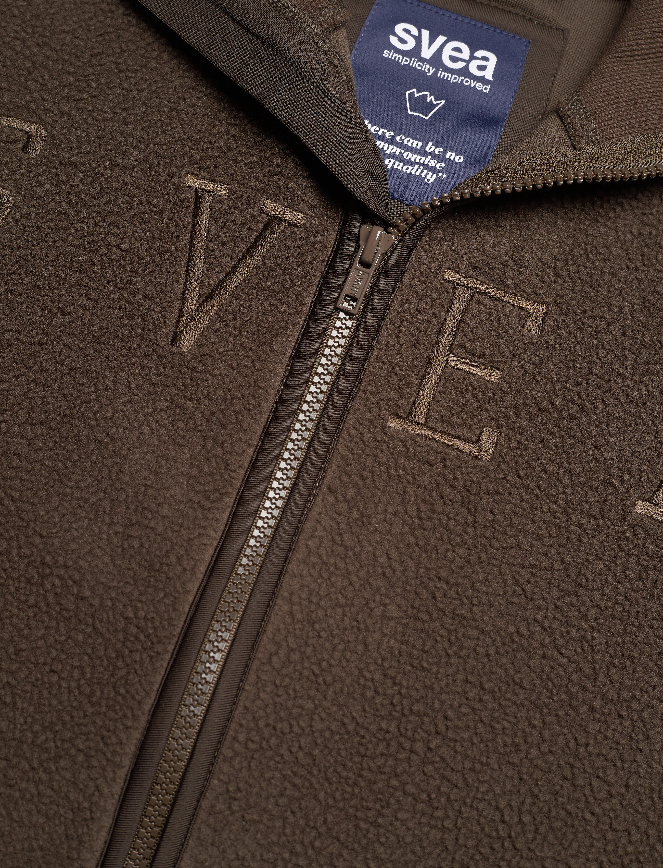 Svea - W. Long Pile Zip Sweat - brownie bit - 2