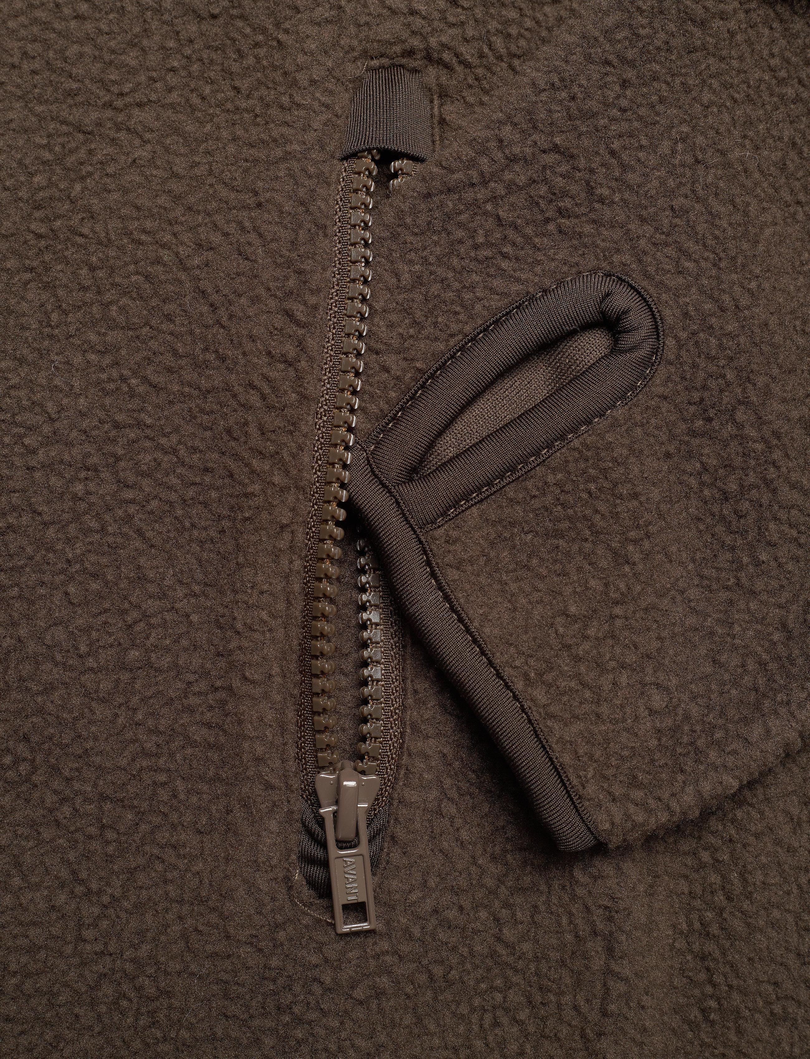 Svea - W. Long Pile Zip Sweat - brownie bit - 3