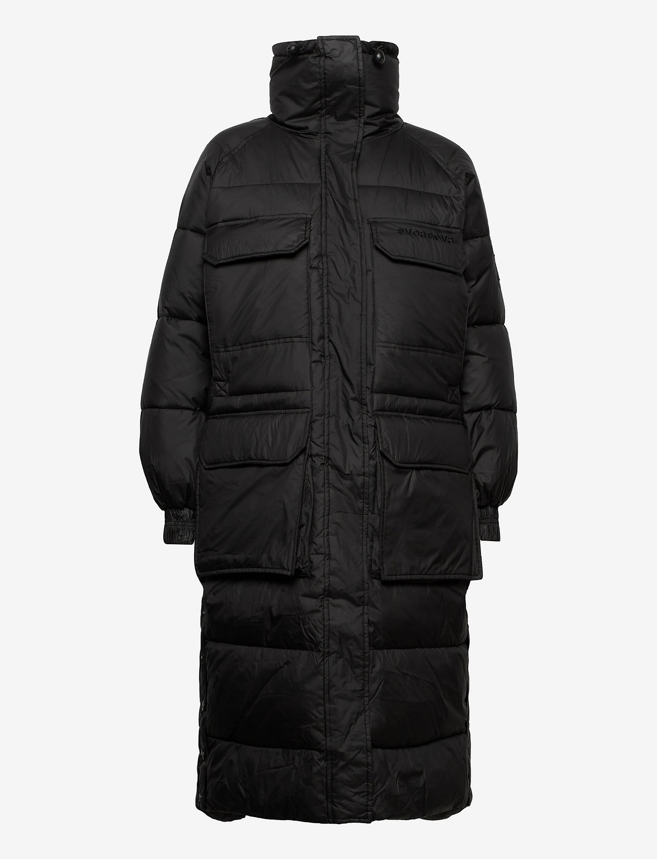 Svea - W. Balloon Sleeve Puffer Coat - winter jackets - black - 0