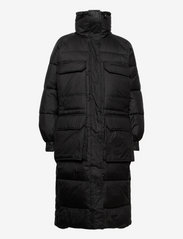 Svea - W. Balloon Sleeve Puffer Coat - winter jackets - black - 0