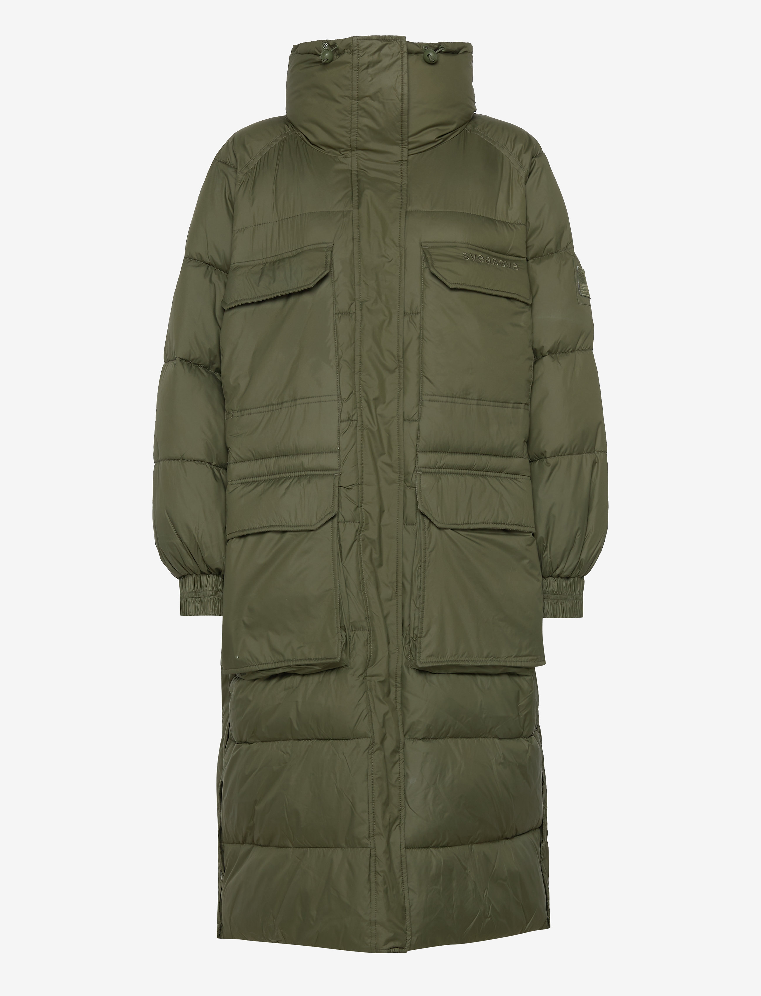 Svea W. Balloon Sleeve Puffer Coat - Svea - DARK ARMY / khaki/green