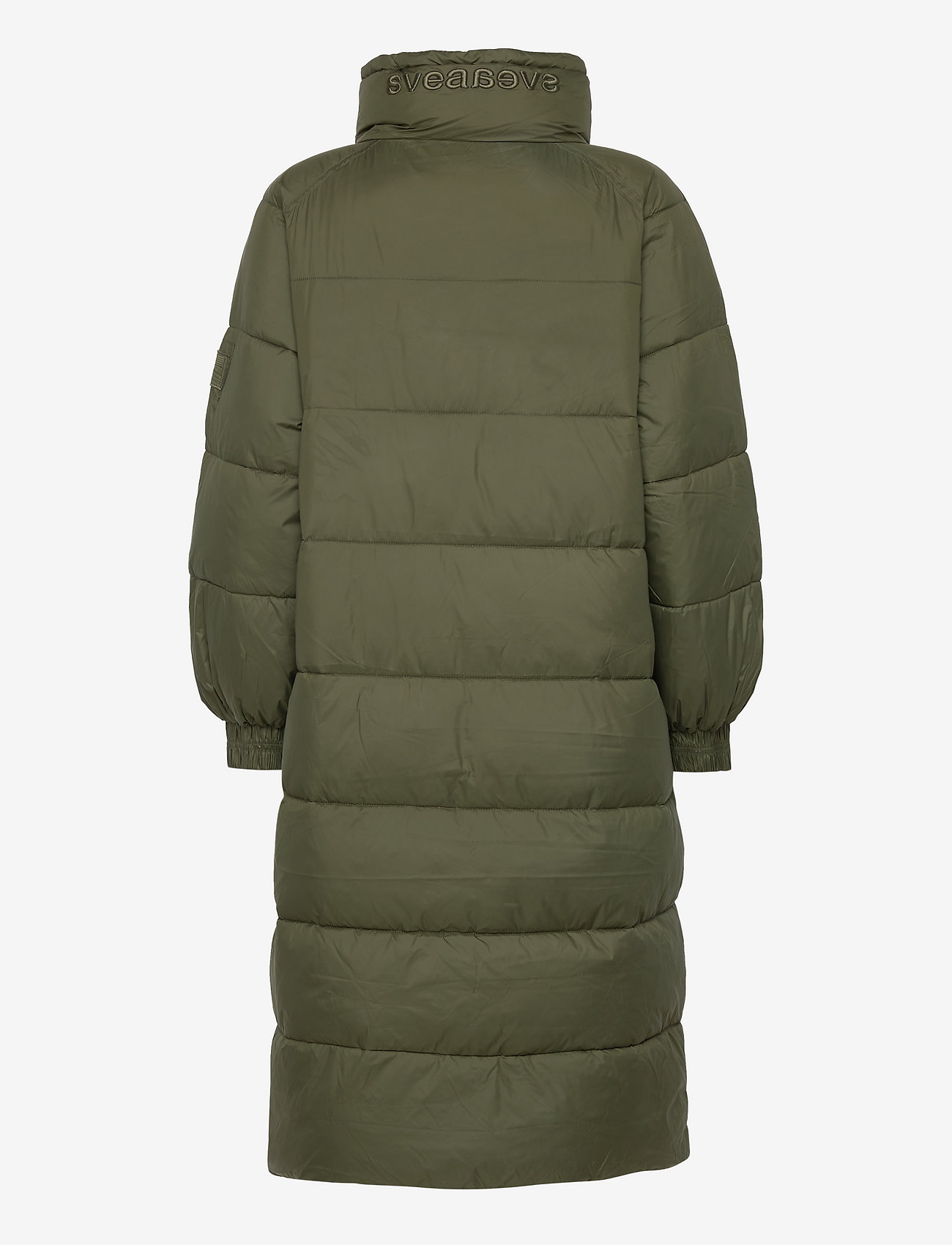 Svea - W. Balloon Sleeve Puffer Coat - winter jackets - dark army - 1