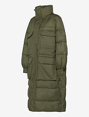 Svea - W. Balloon Sleeve Puffer Coat - winter jackets - dark army - 3