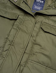 Svea - W. Balloon Sleeve Puffer Coat - winter jackets - dark army - 4