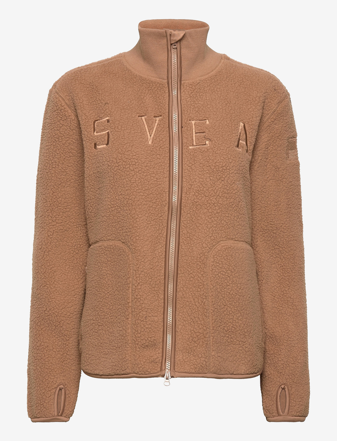 Svea - W. Pile Turtle Zip Sweat - camel - 0