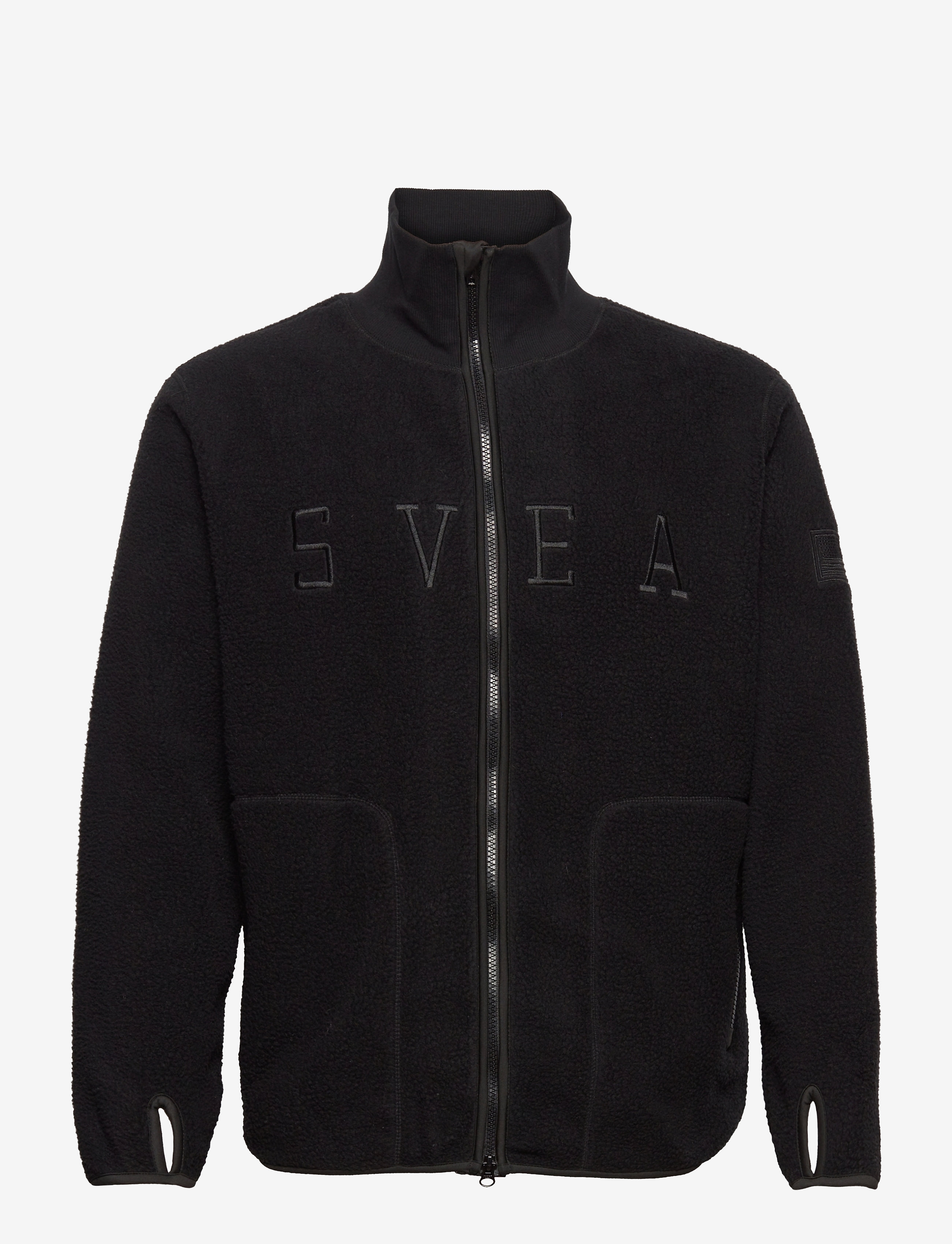 Svea - M. Pile Turtle Zip Sweat - black - 0