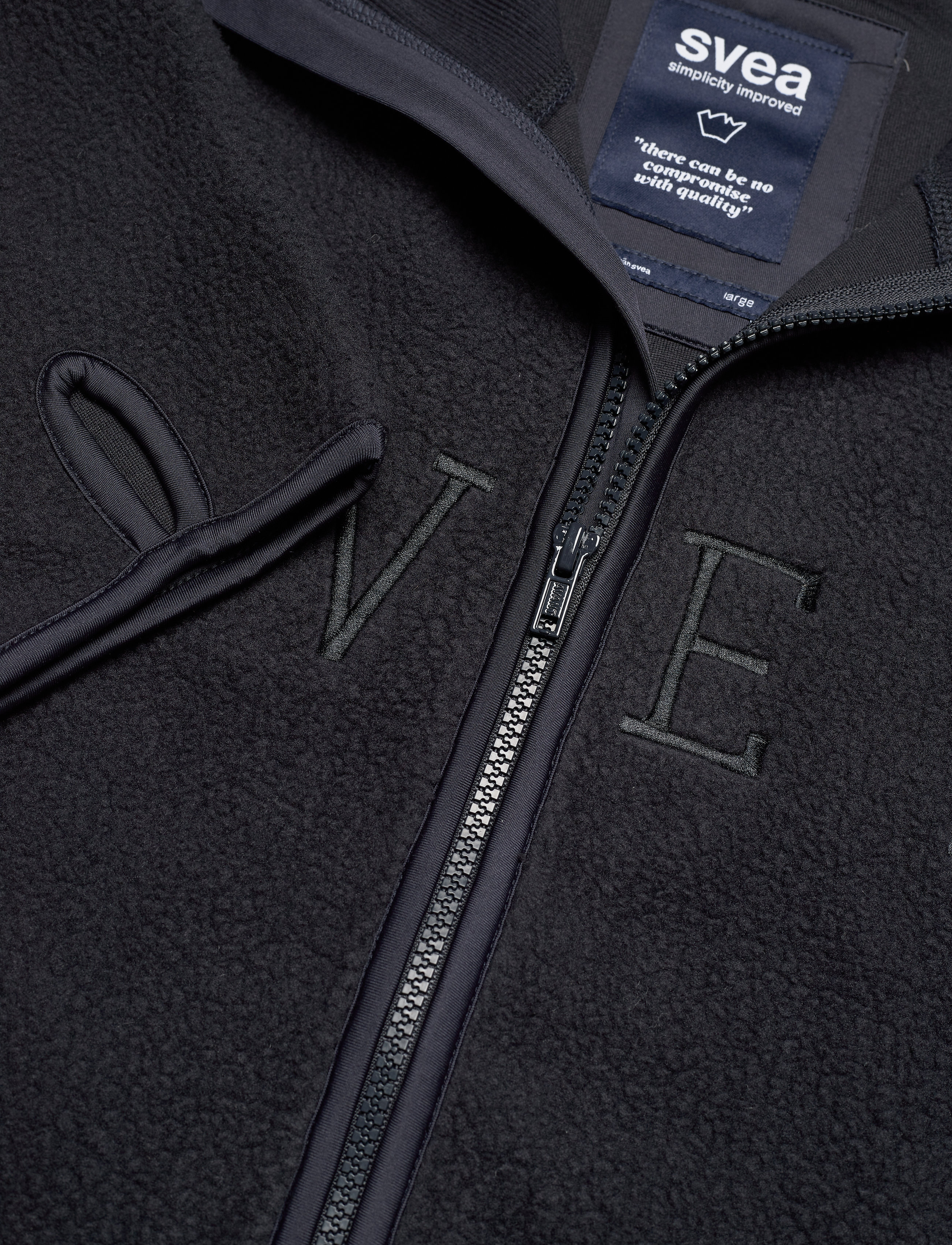 Svea - M. Pile Turtle Zip Sweat - navy - 2