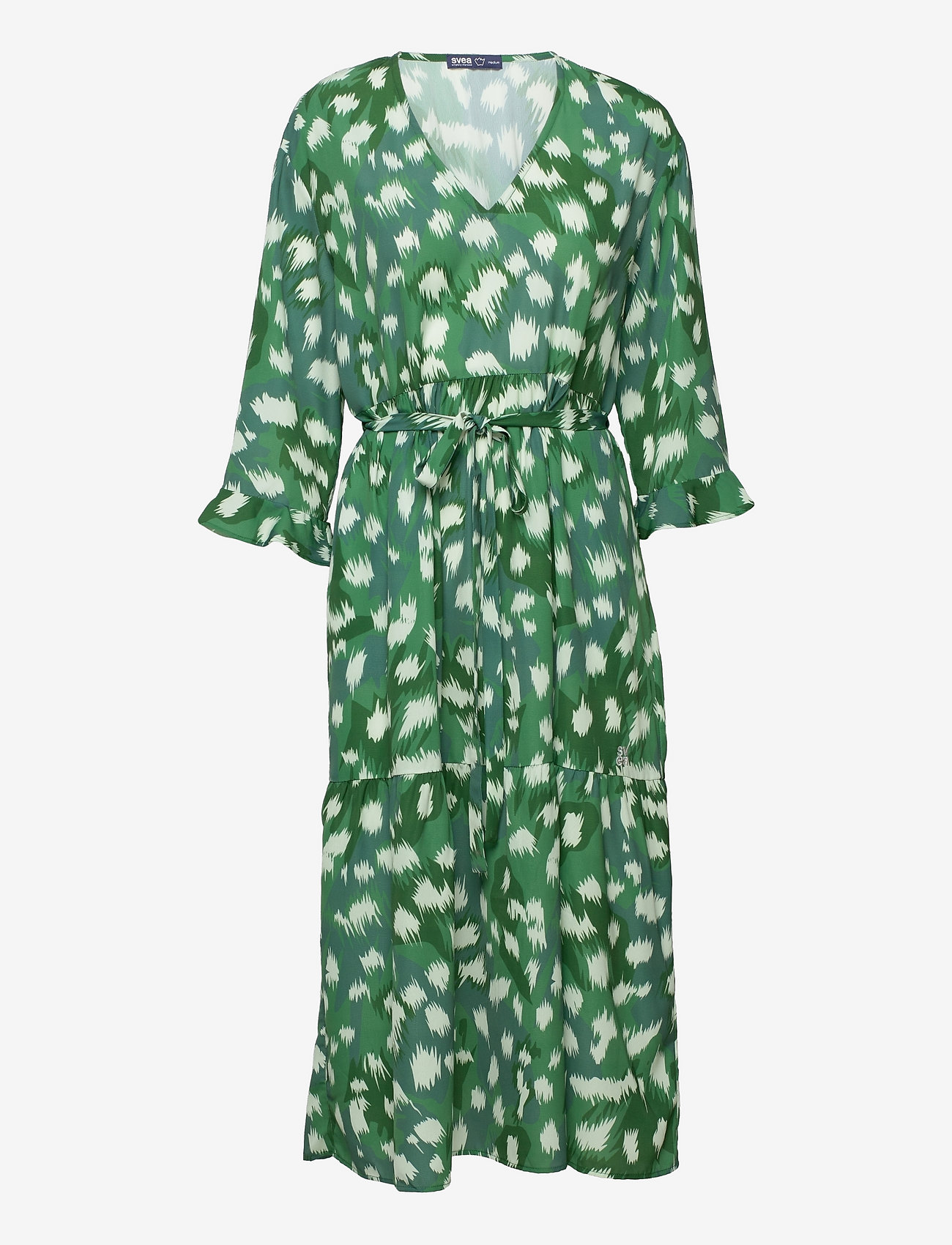 Svea - W. Casual Frill Dress - green deer - 0