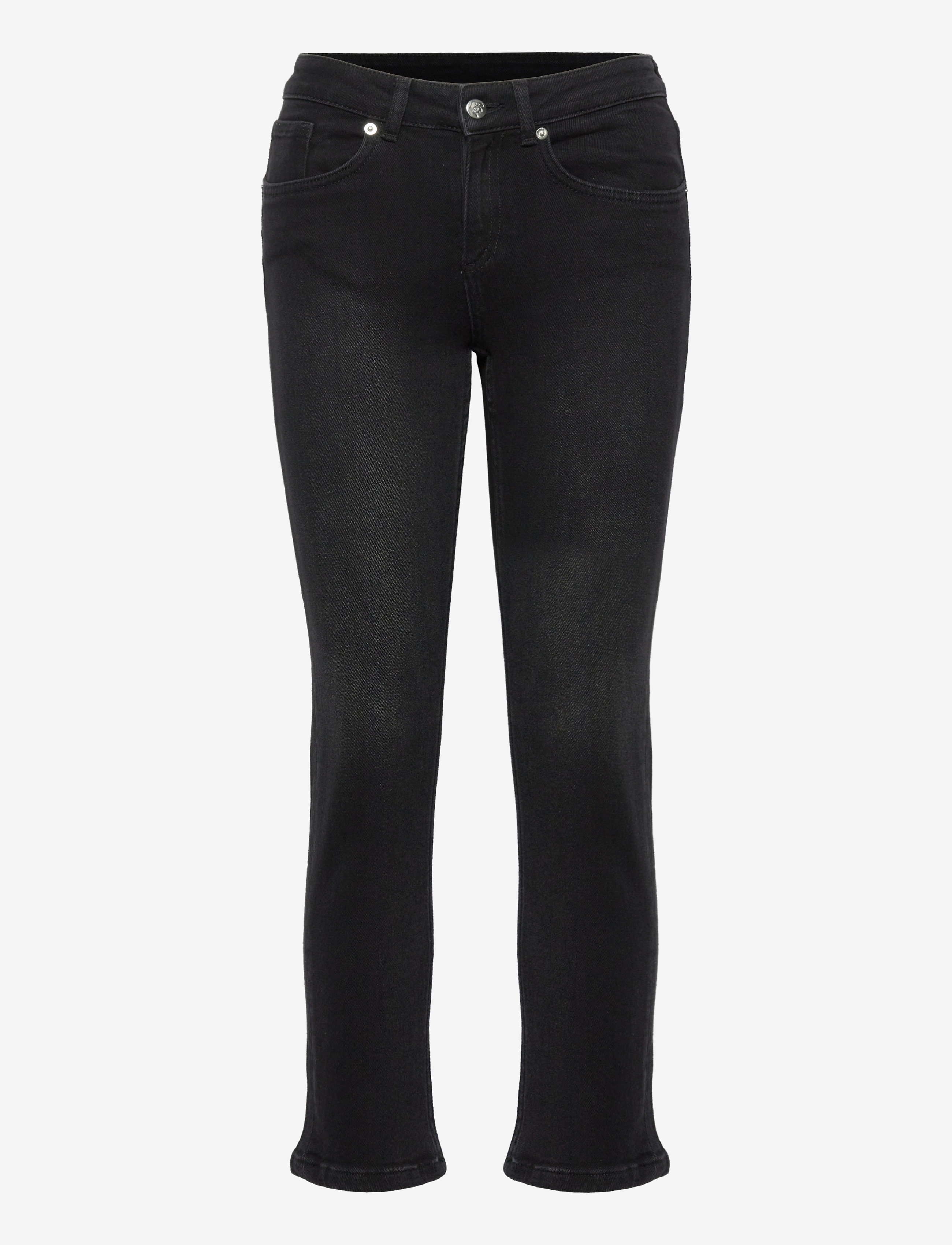 W. Perfect Straight Denim - BLACK DENIM