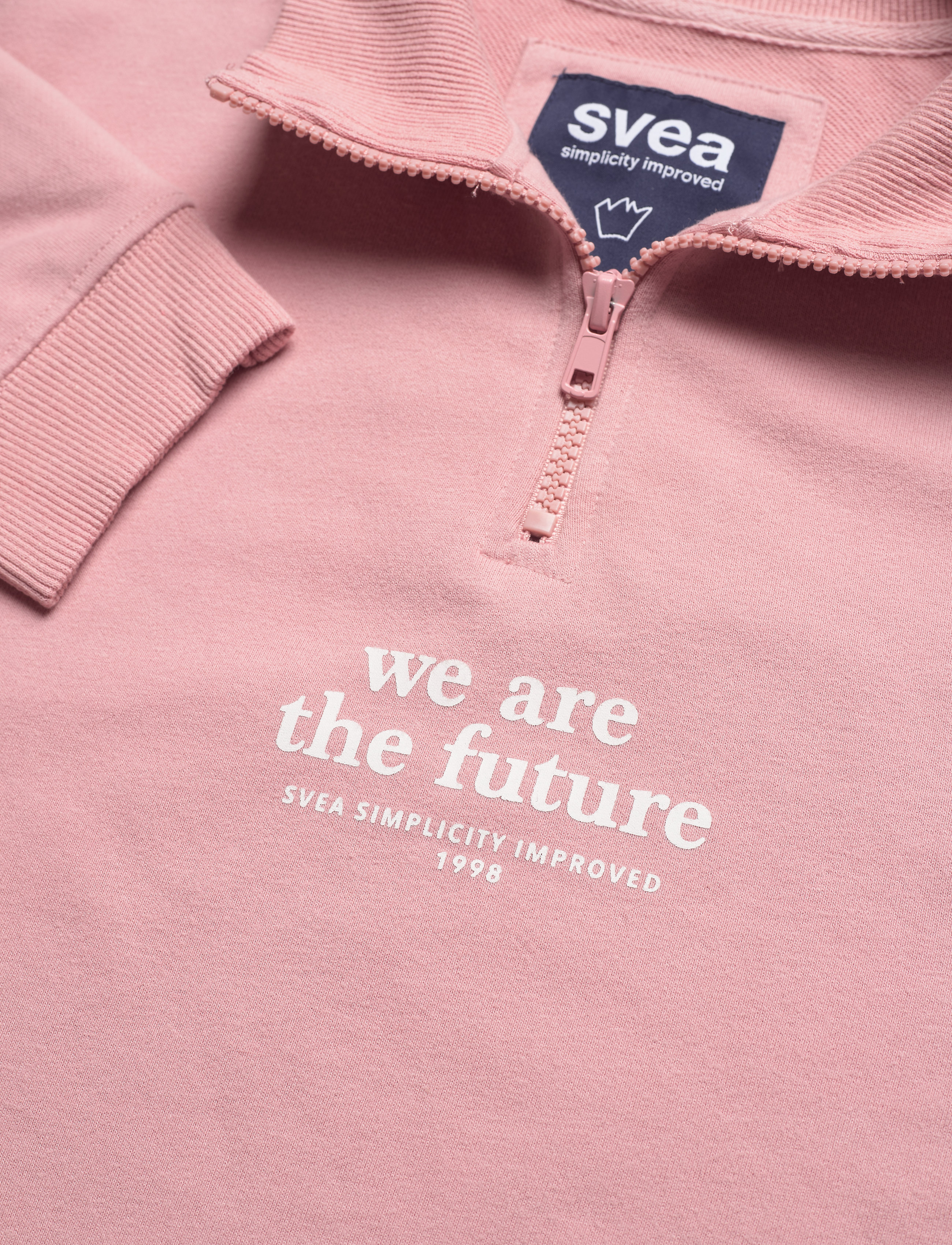 Svea - W. Half Zip Sweat - sweatshirts - berry - 2