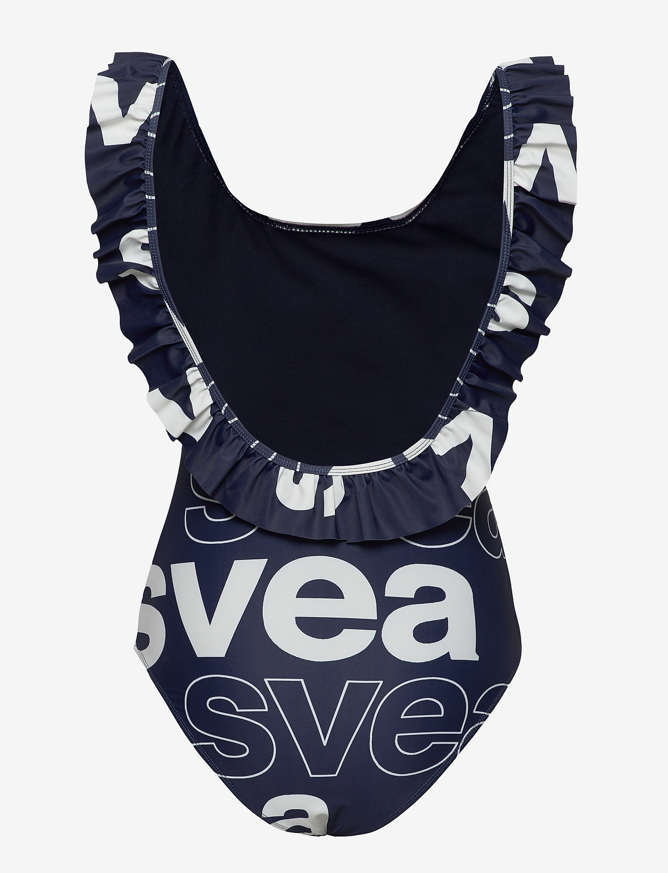 Svea - W. Ruffle Swimsuit - baddräkter - navy - 1