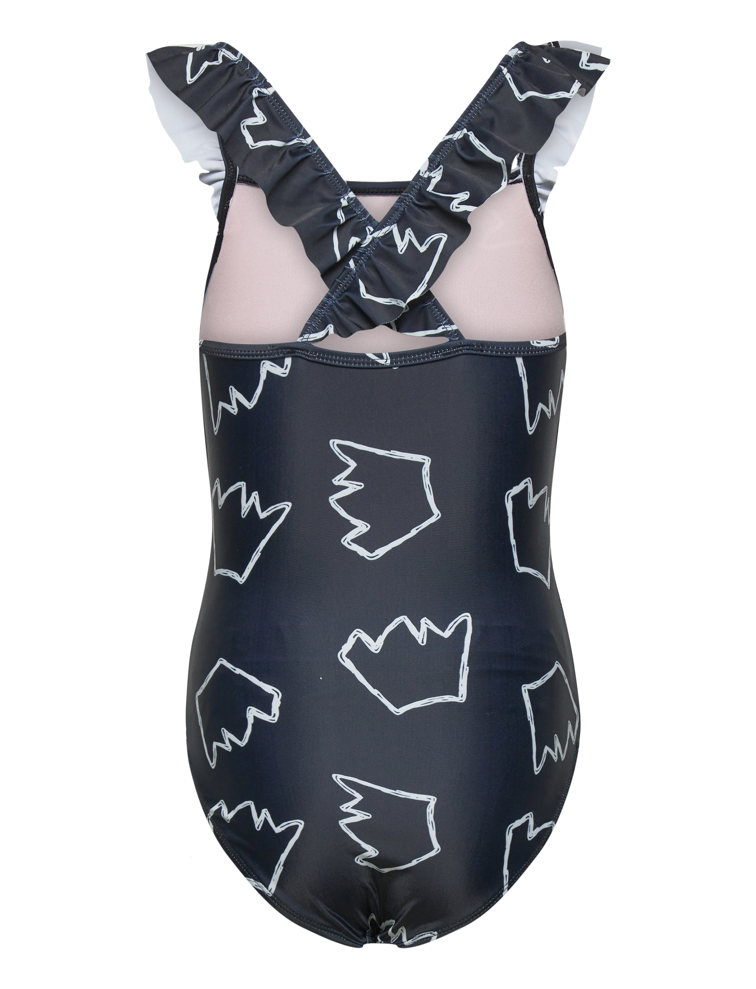 Svea - K. Frilly Swimsuit - dark blue - 1