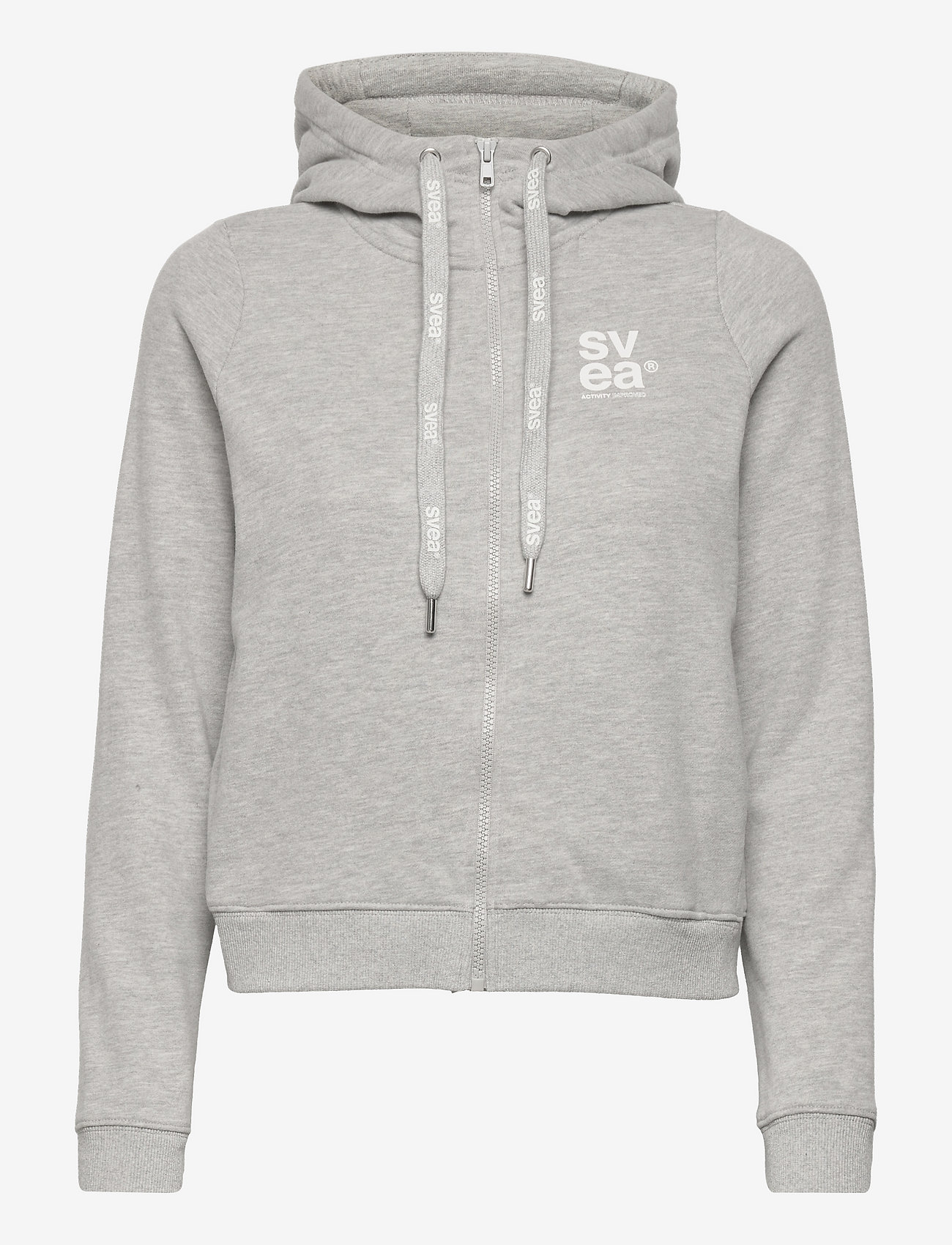 Svea - W. Fitted Zip Hoodie - grey - 0