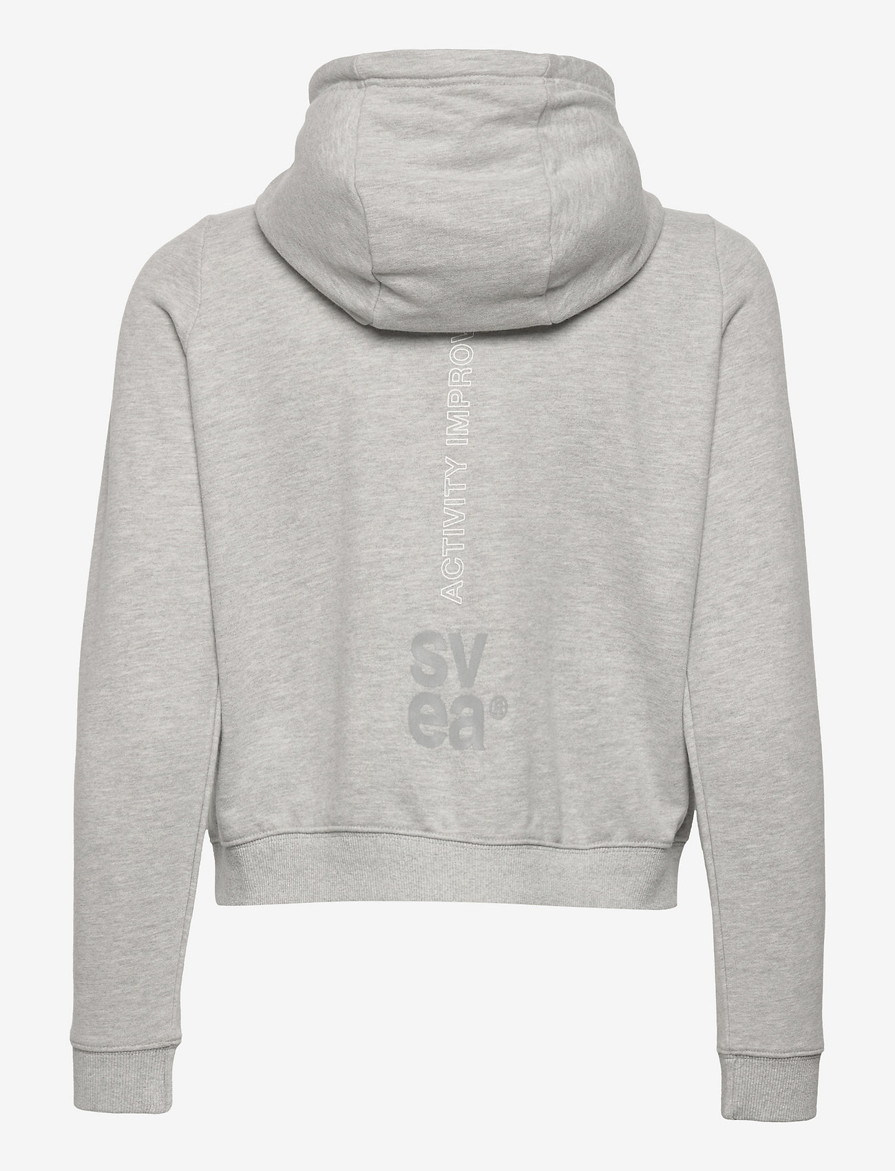 Svea - W. Fitted Zip Hoodie - grey - 1