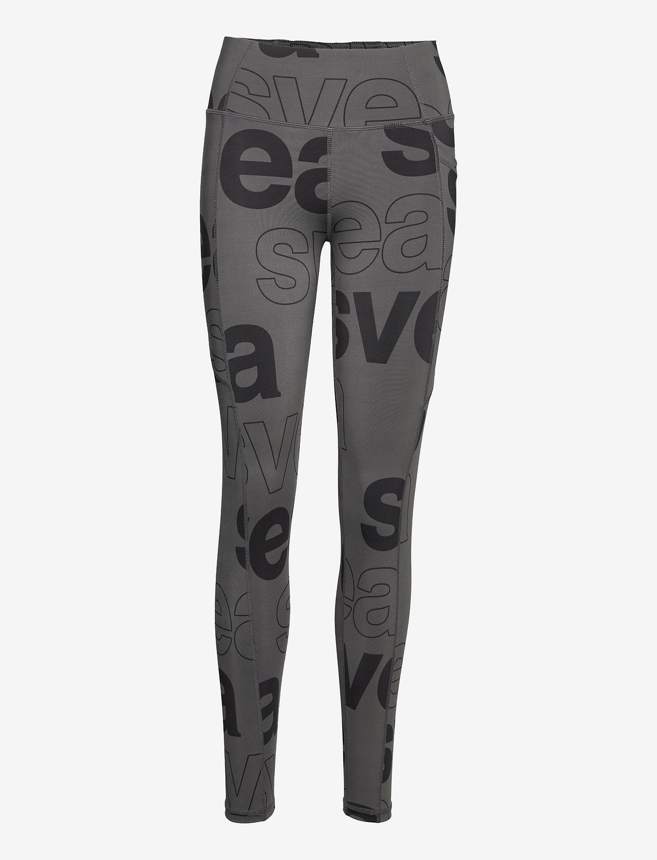 Svea - W. Big Logo Tights - leggings - dark grey - 0