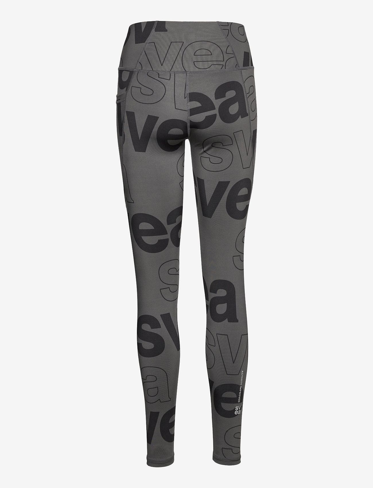 Svea - W. Big Logo Tights - leggings - dark grey - 1