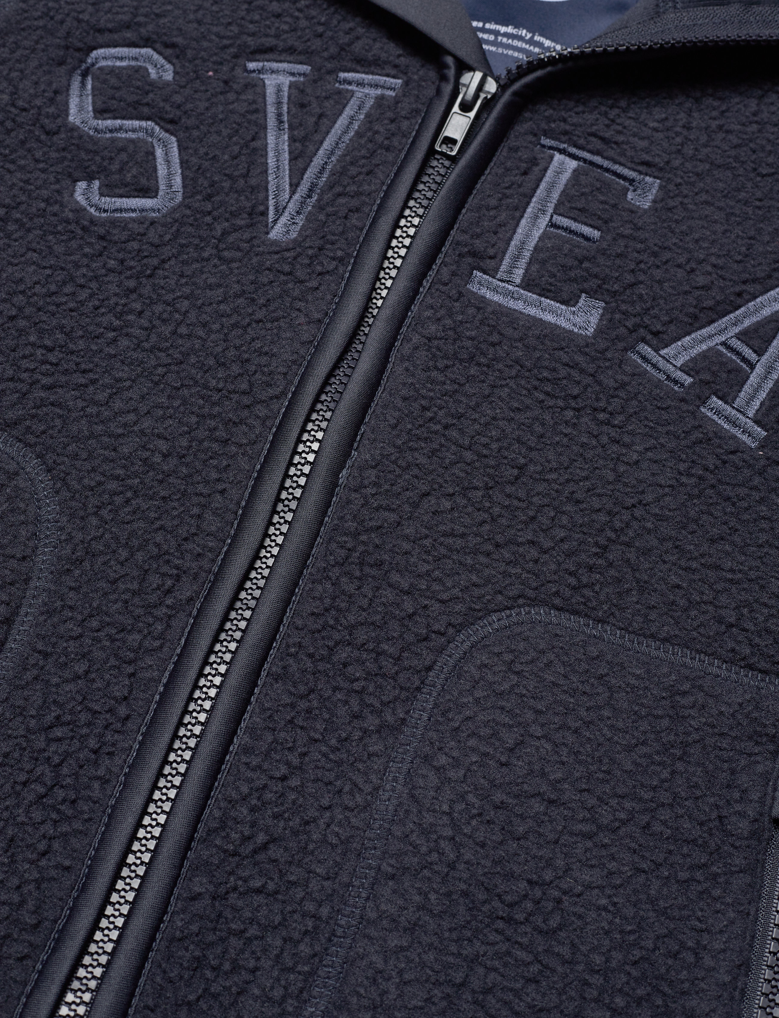 Svea - K. Pile Turtle Zip Sweat - navy - 2