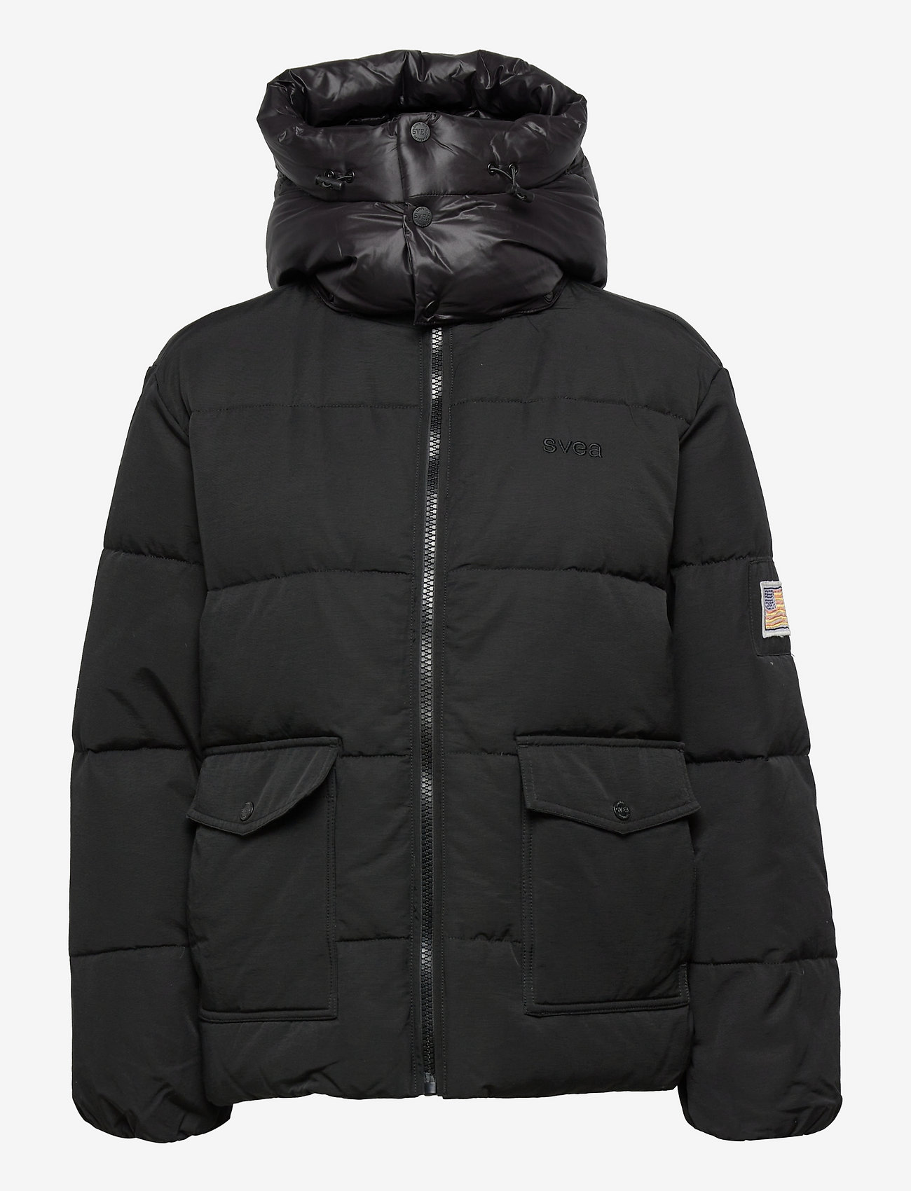 Svea - W. Hooded Puffer Jacket - winter jackets - black - 0