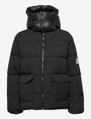 Svea - W. Hooded Puffer Jacket - Žieminės striukės - black - 0