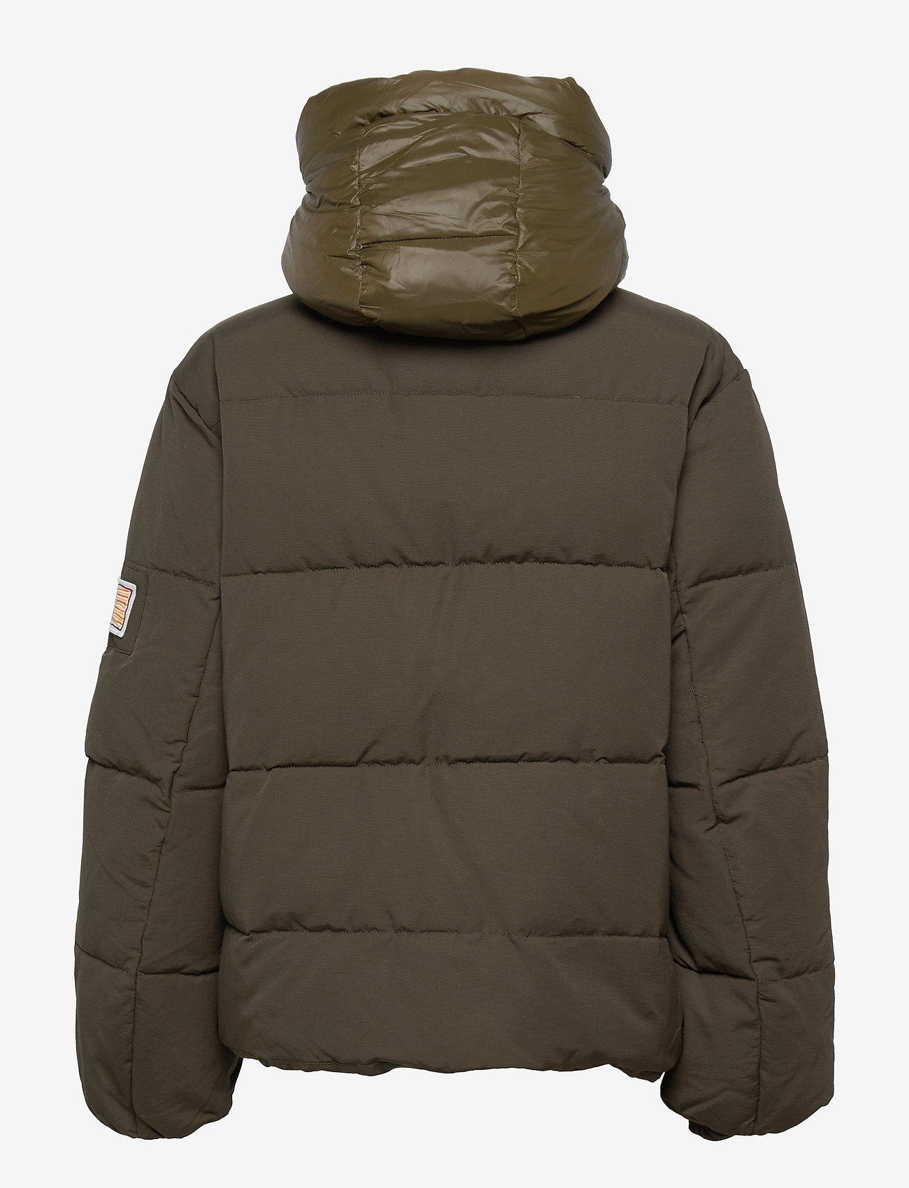 Svea - W. Hooded Puffer Jacket - winter jackets - dark army - 1
