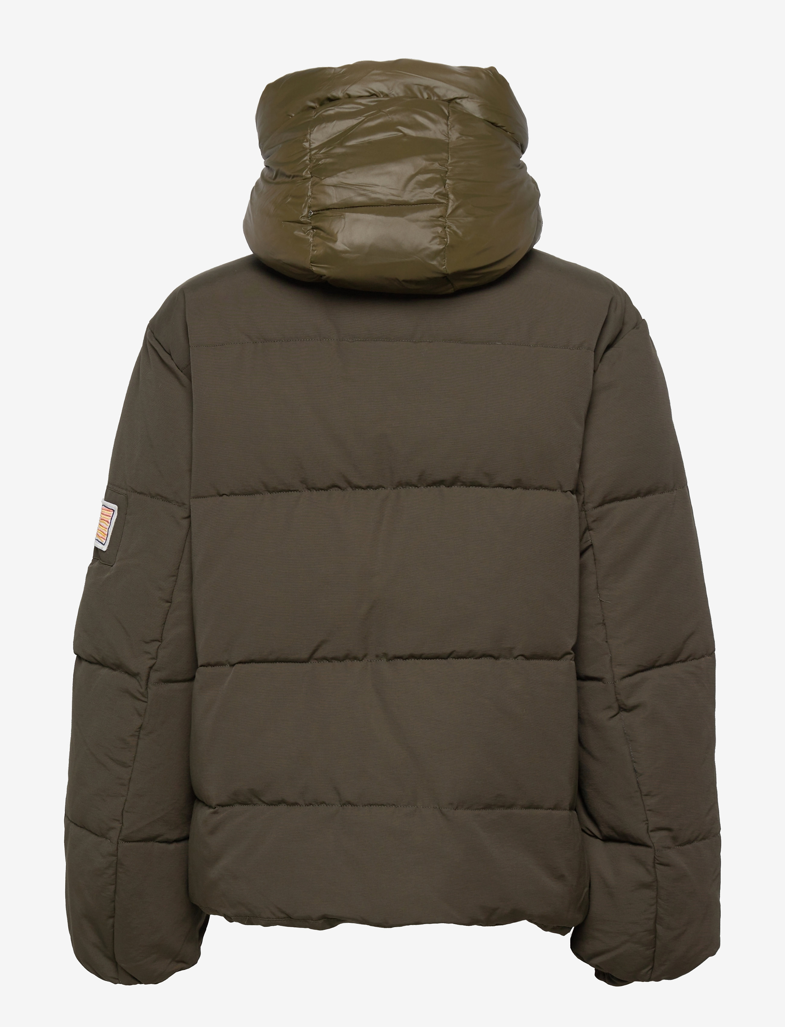 Svea - W. Hooded Puffer Jacket - overtøj - dark army - 1