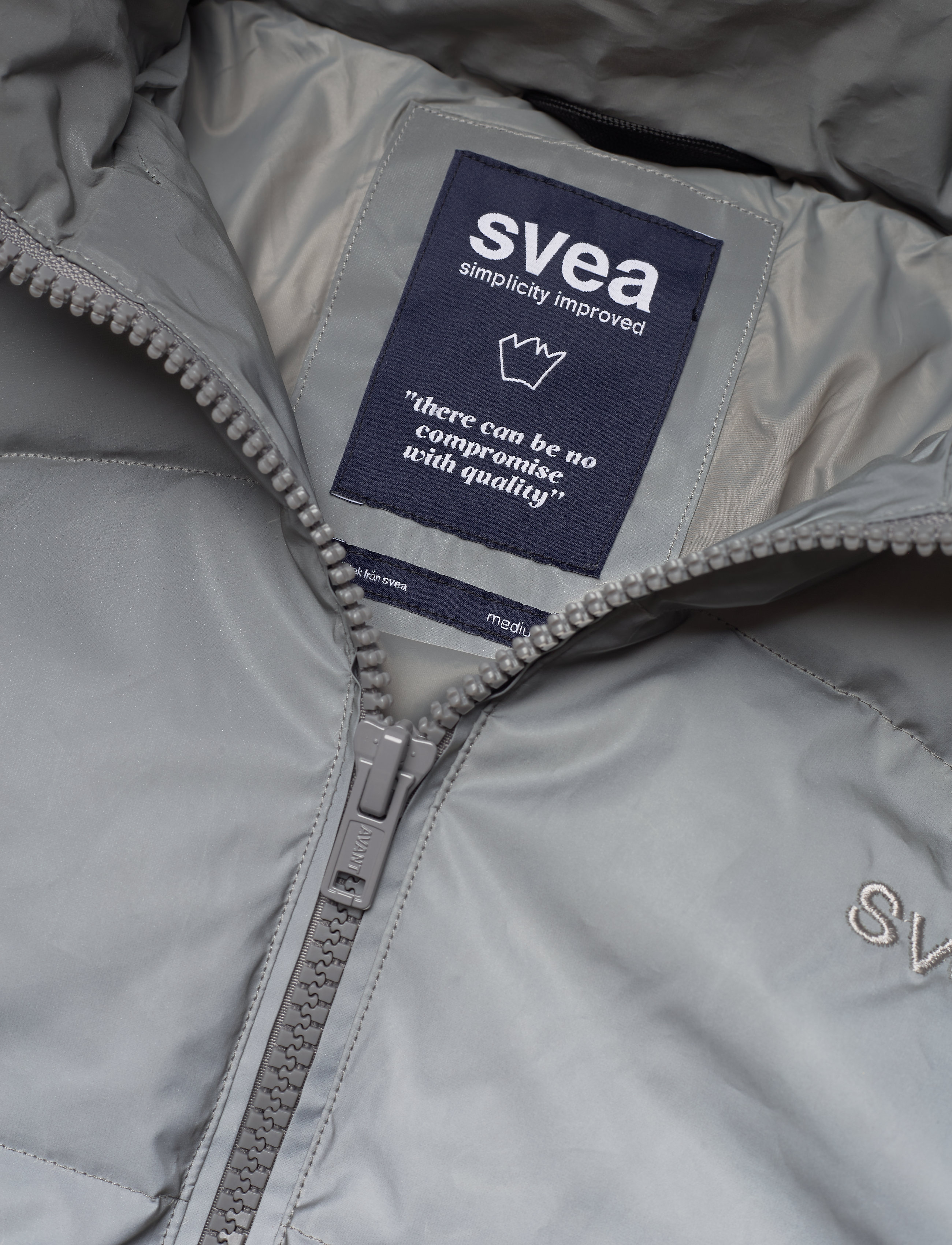 Svea - W. Hooded Reflective Puffer Jacket - silver - 3