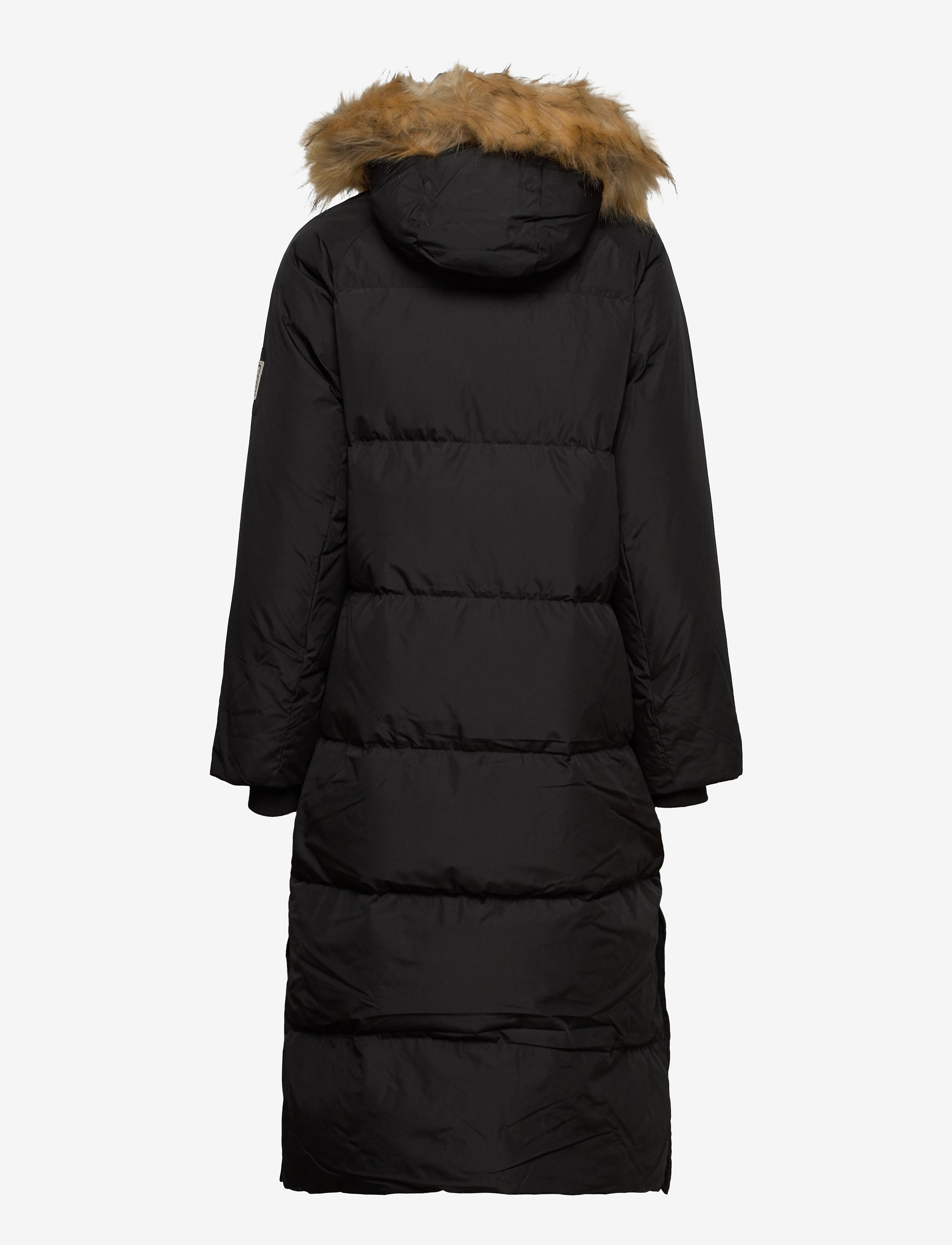 Svea - W. Loose Fur Hood Coat - black - 1