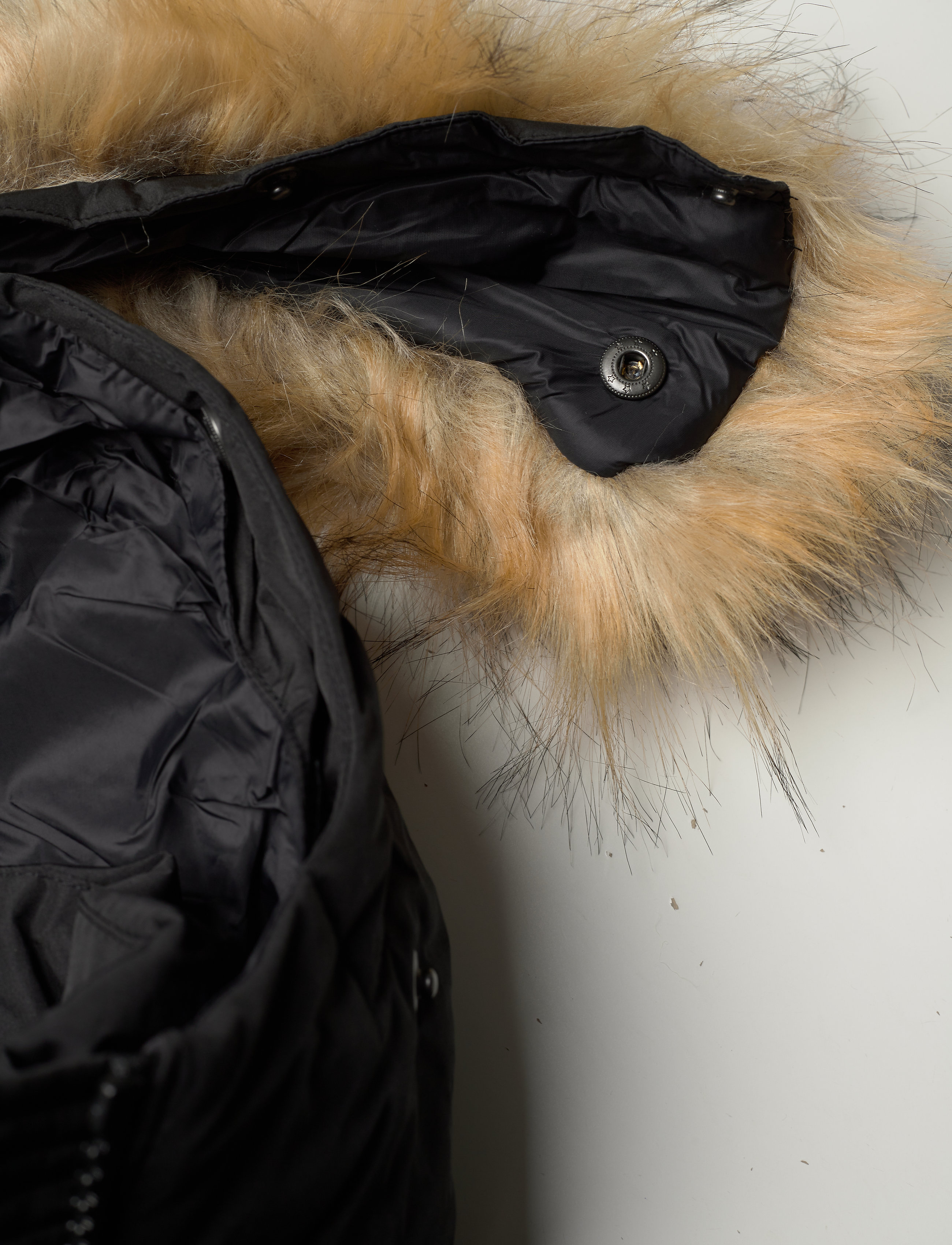Svea - W. Loose Fur Hood Coat - black - 4