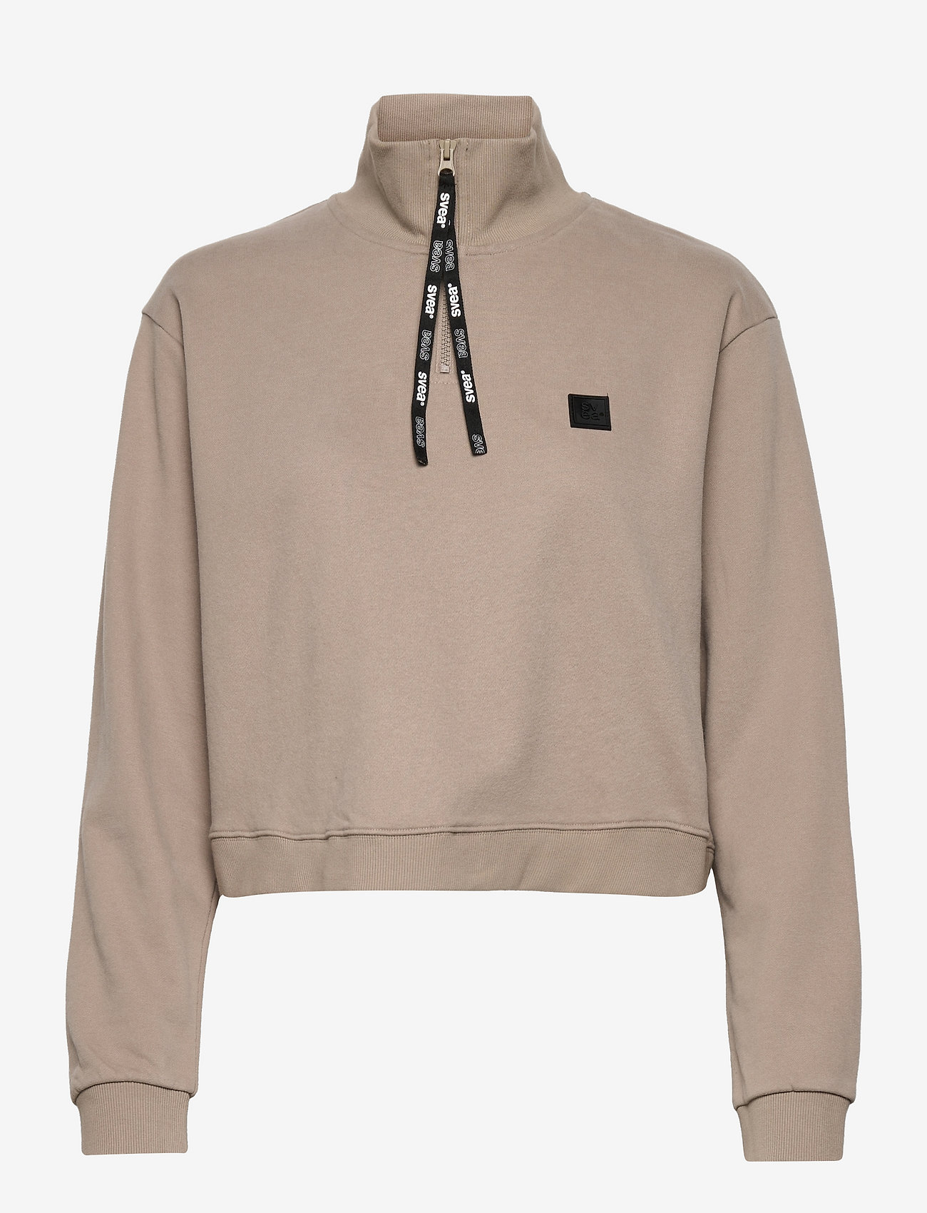 Svea - W. Half Zip Badge Sweat - mole - 0