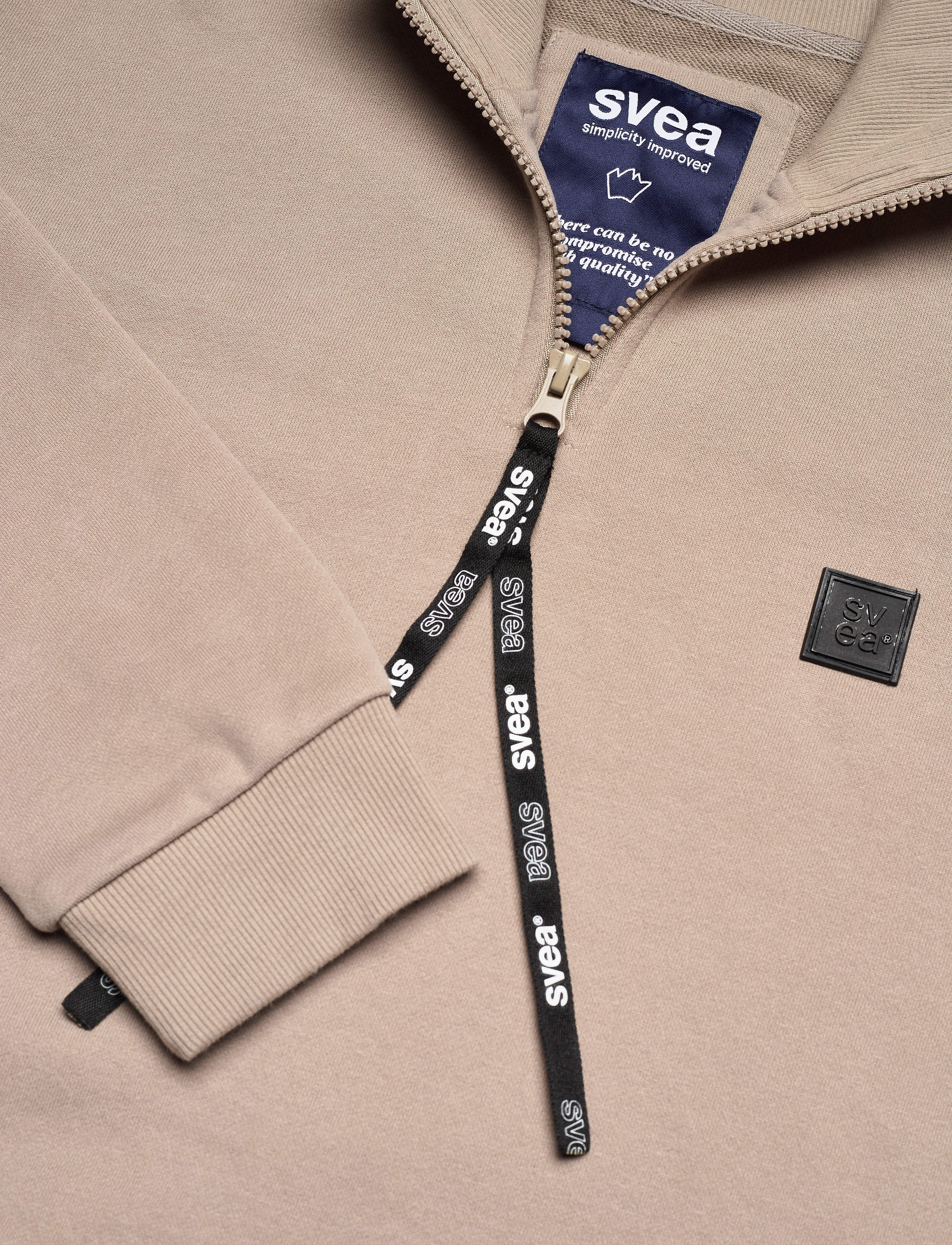 Svea - W. Half Zip Badge Sweat - mole - 2