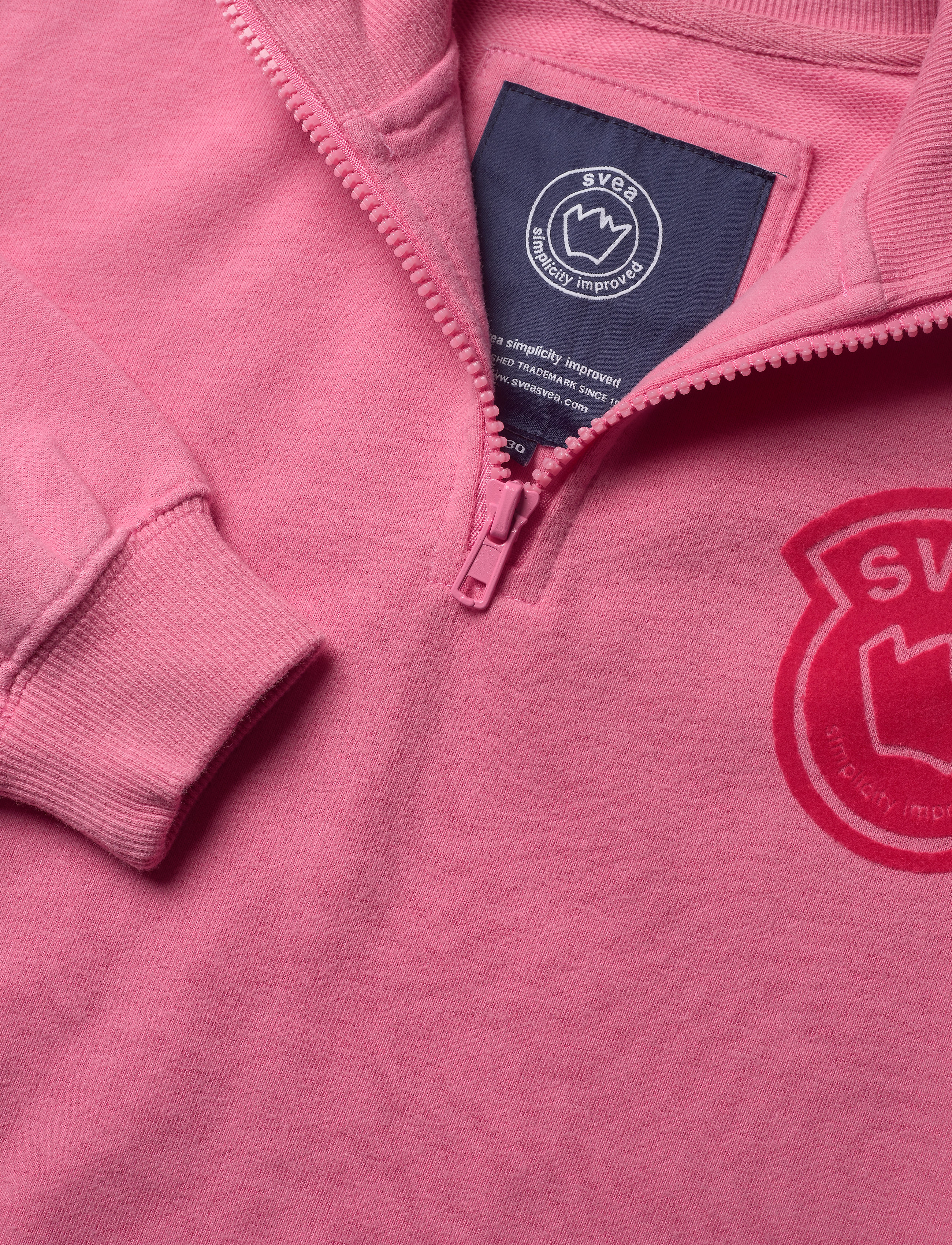 Svea - K. Half Zip Stripe Sweat - cool pink - 2