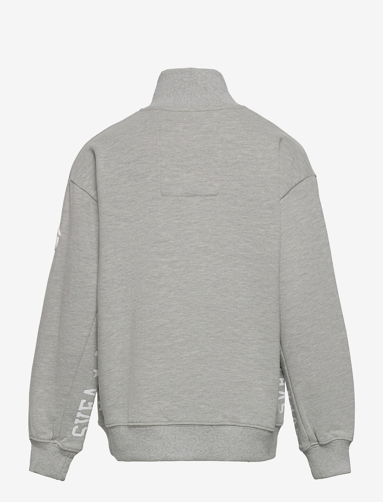 Svea - K. Half Zip Stripe Sweat - grey melange - 1
