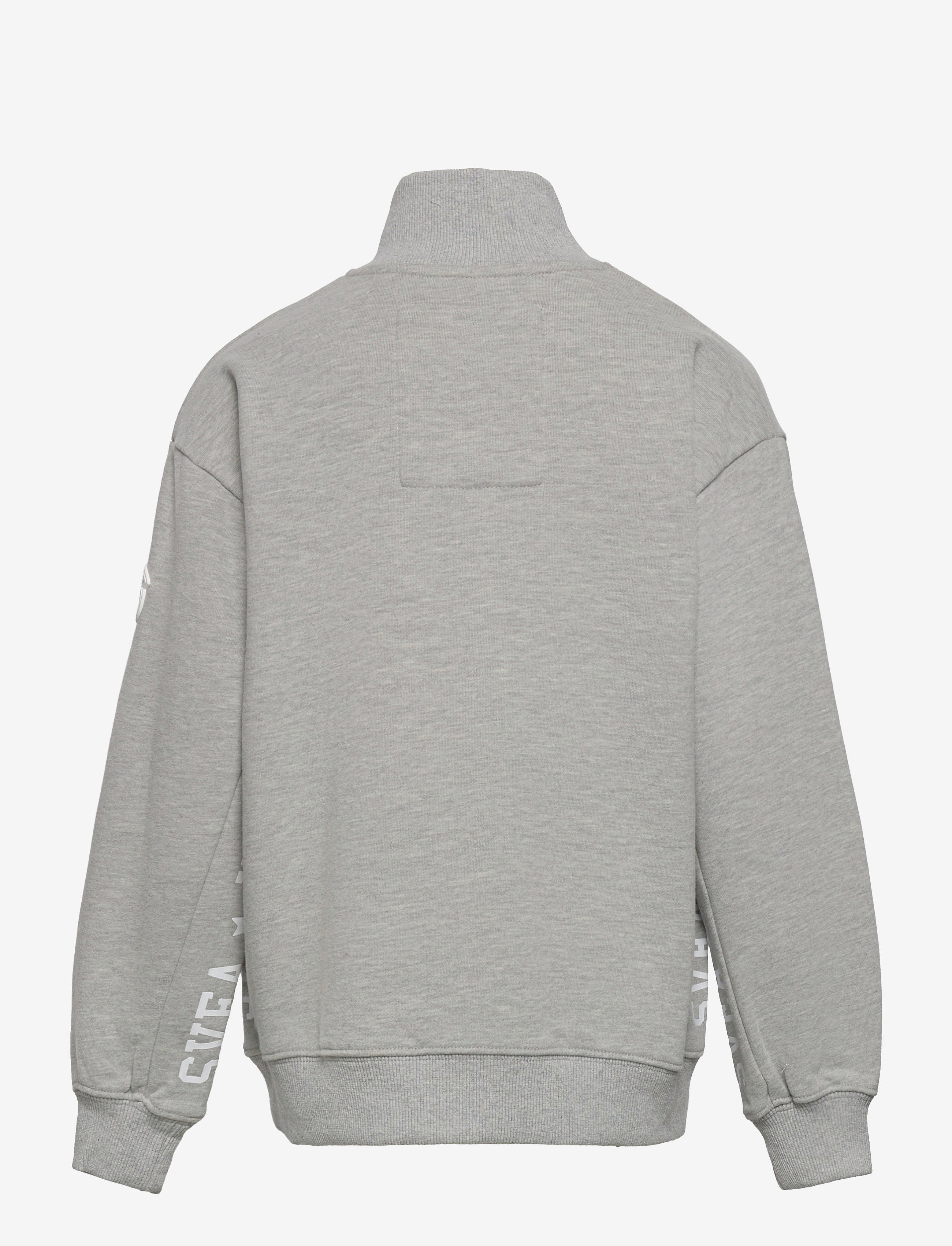 Svea - K. Half Zip Stripe Sweat - grey melange - 1