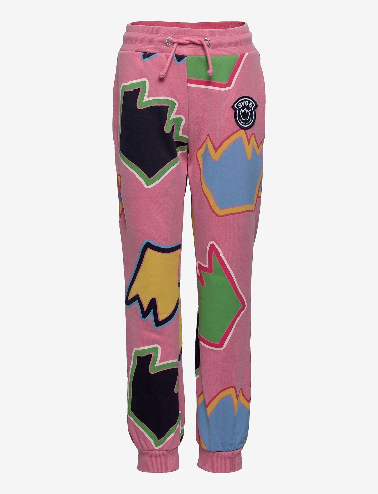 Svea - K. AOP Sweatpants - aop pink crown - 0
