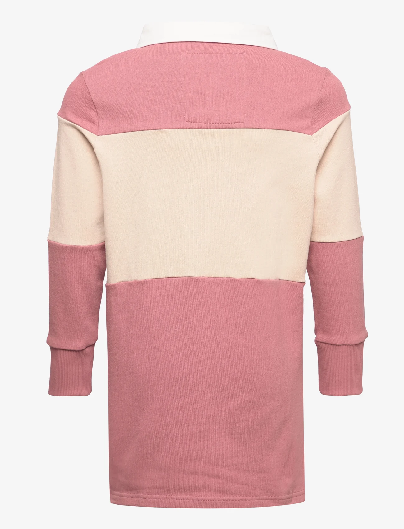 Svea - K. Rugby Sweat Dress - long-sleeved casual dresses - pink - 1