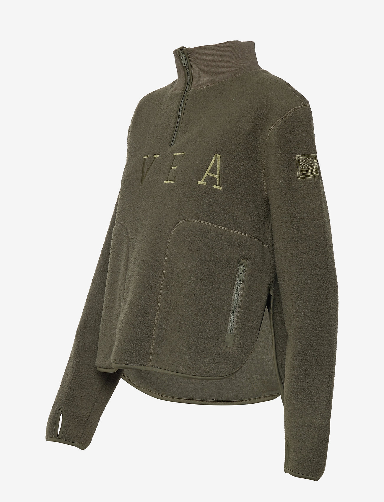 Svea - W. Half Zip Pile - dark army - 2