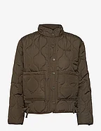 W. Quilted Jacket - DARK ARMY