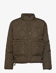 Svea - W. Quilted Jacket - spring jackets - dark army - 0