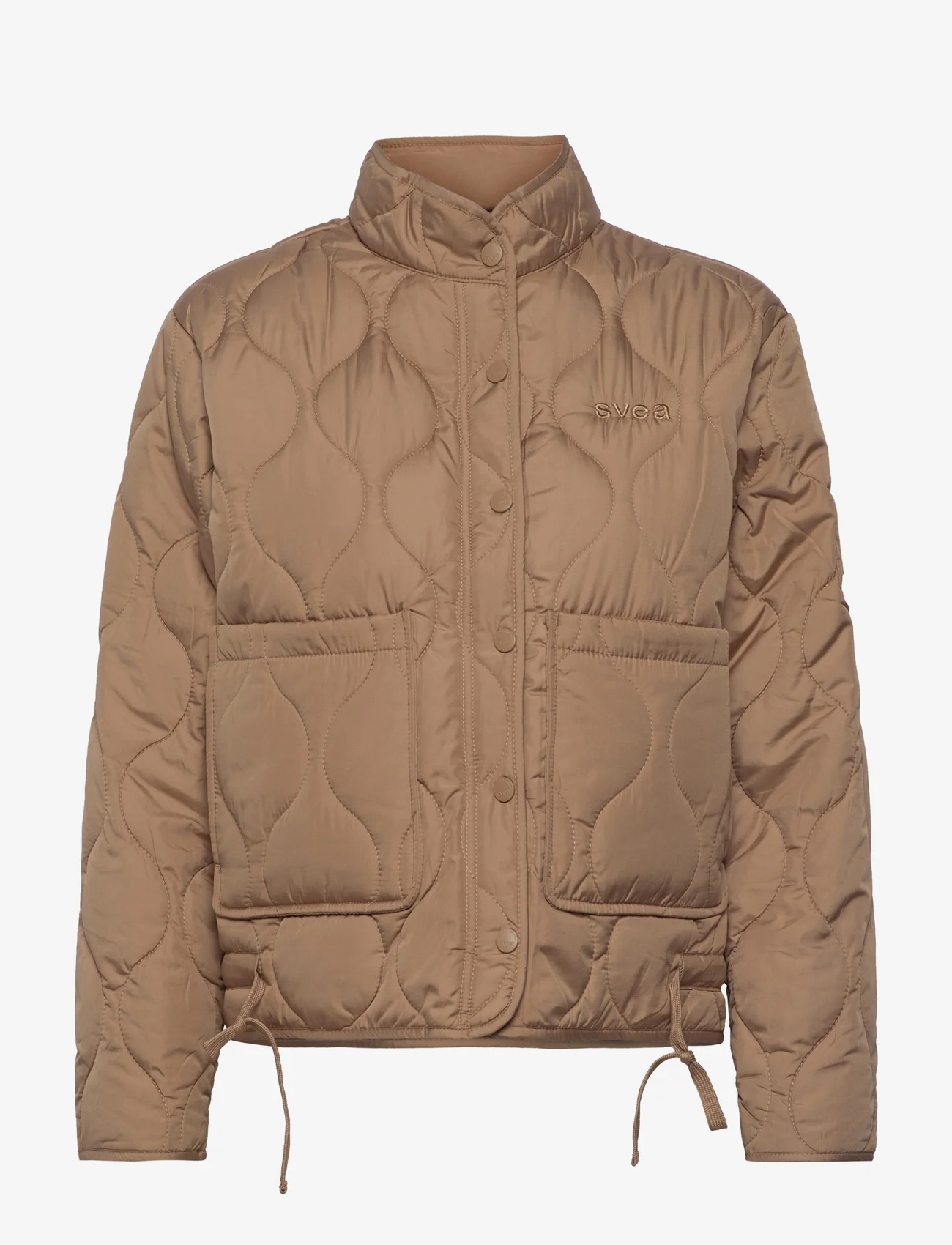 Svea - W. Quilted Jacket - spring jackets - khaki - 0