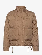 W. Quilted Jacket - KHAKI