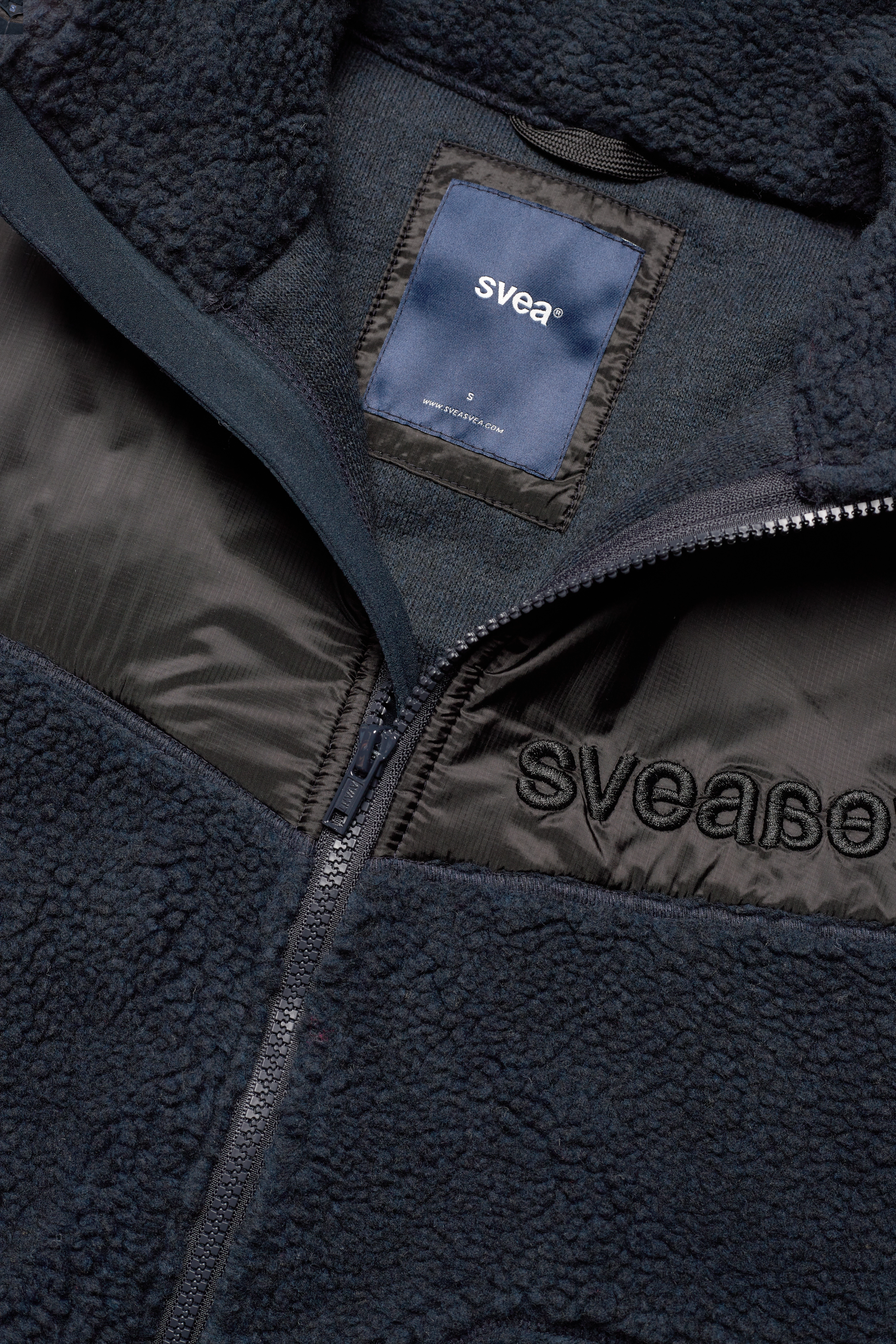 Svea - W. Teddy Pile Hood Jacket - midnight - 2