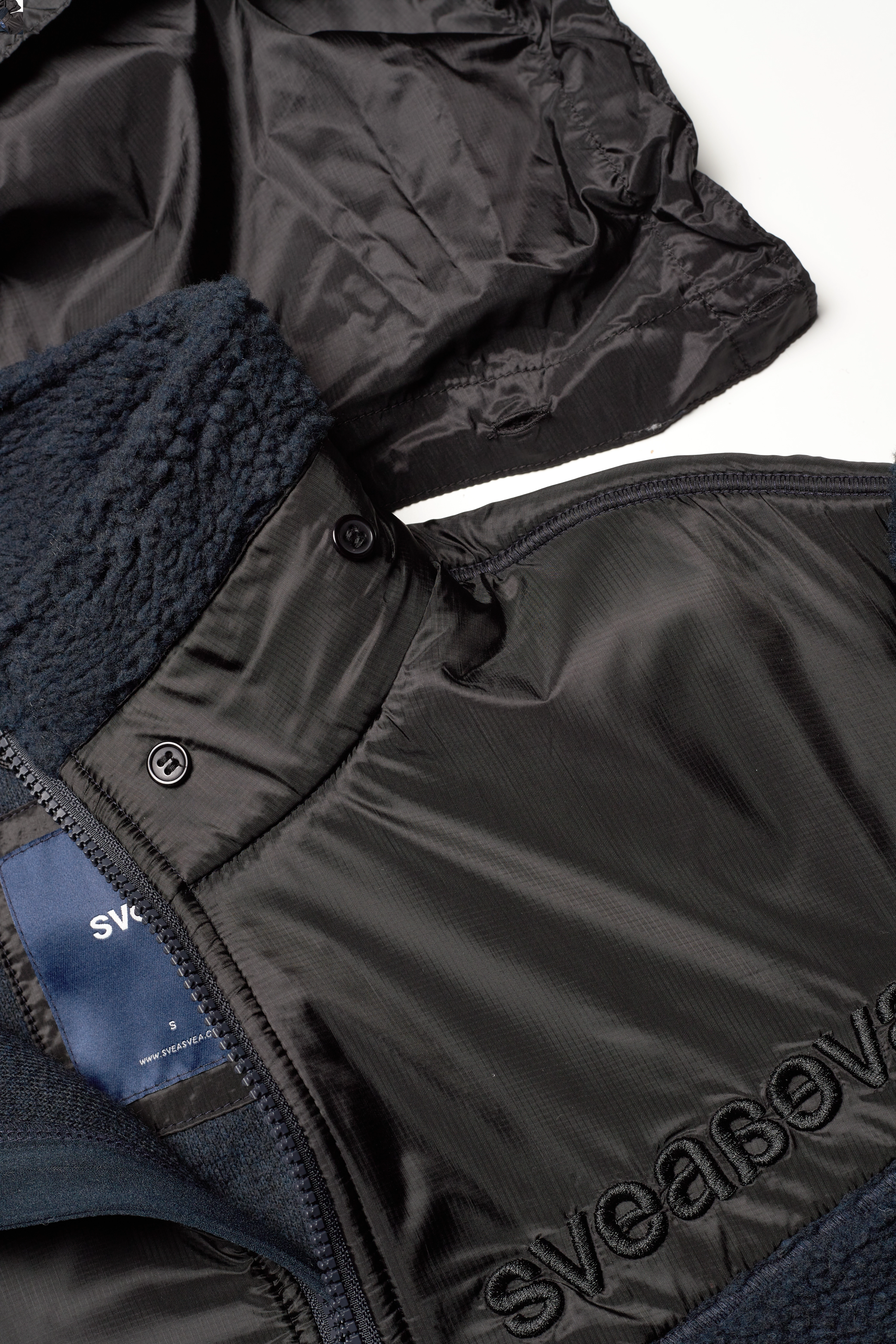 Svea - W. Teddy Pile Hood Jacket - midnight - 3