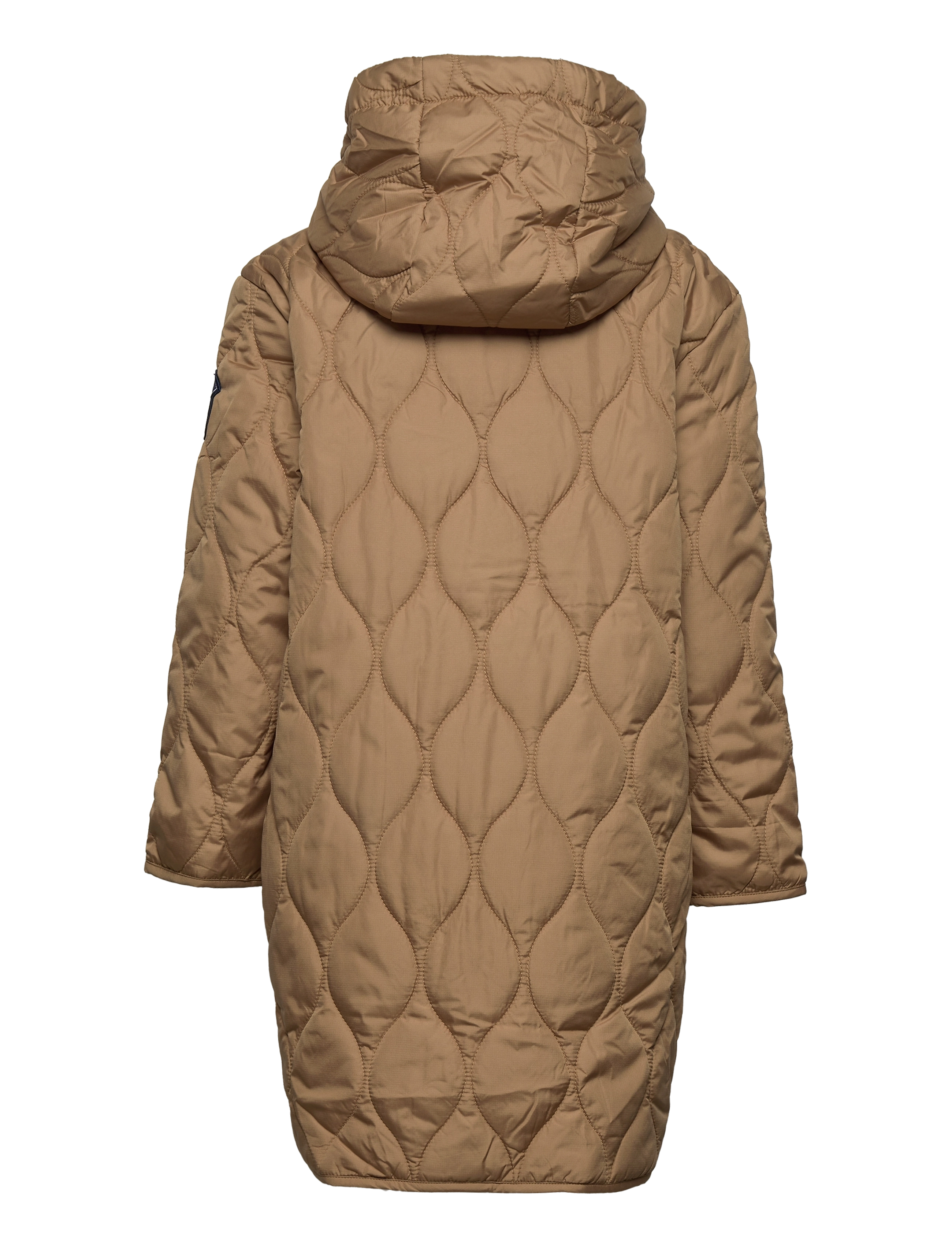 Svea - K. Quilted Long Jacket - khaki - 1