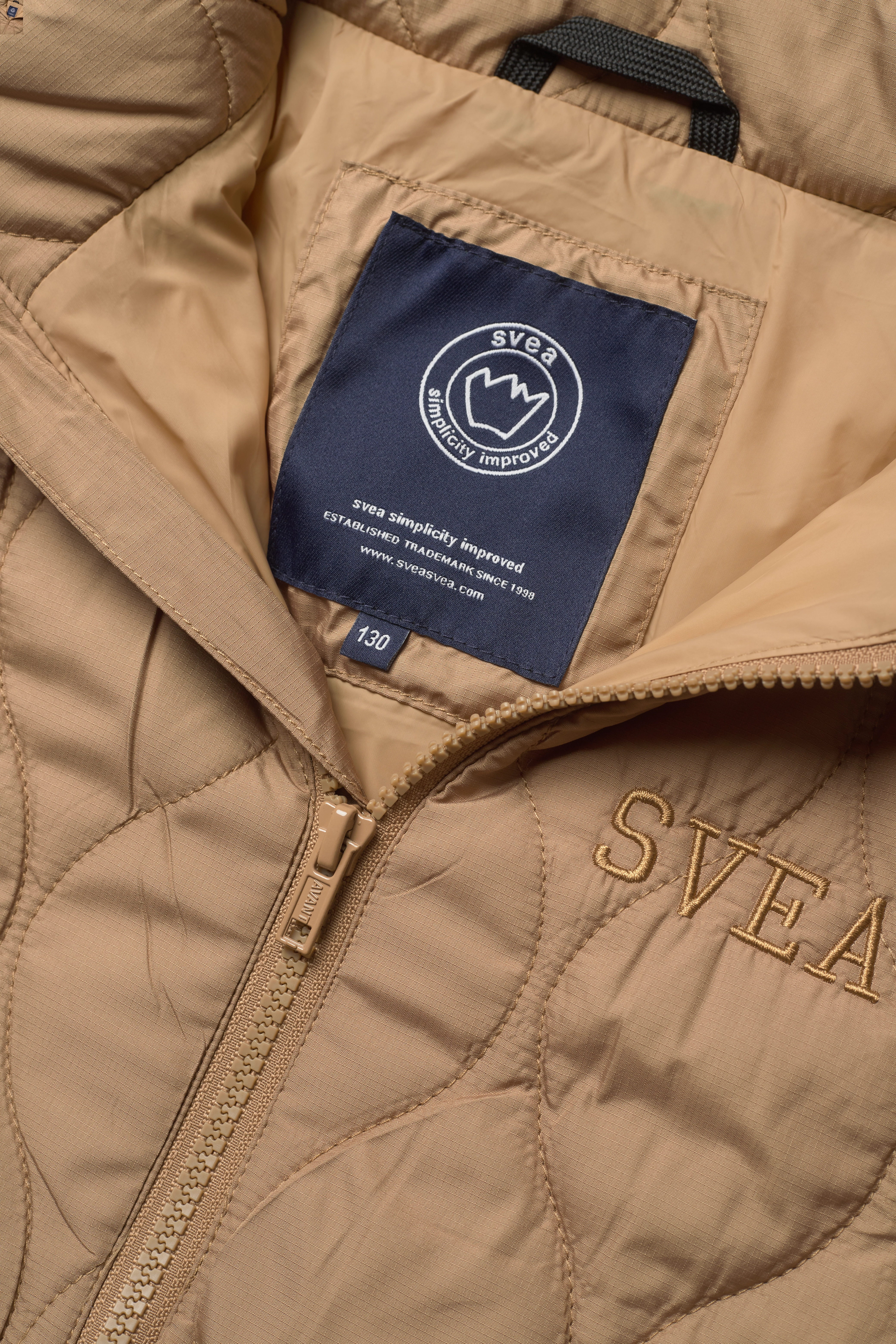 Svea - K. Quilted Long Jacket - khaki - 2