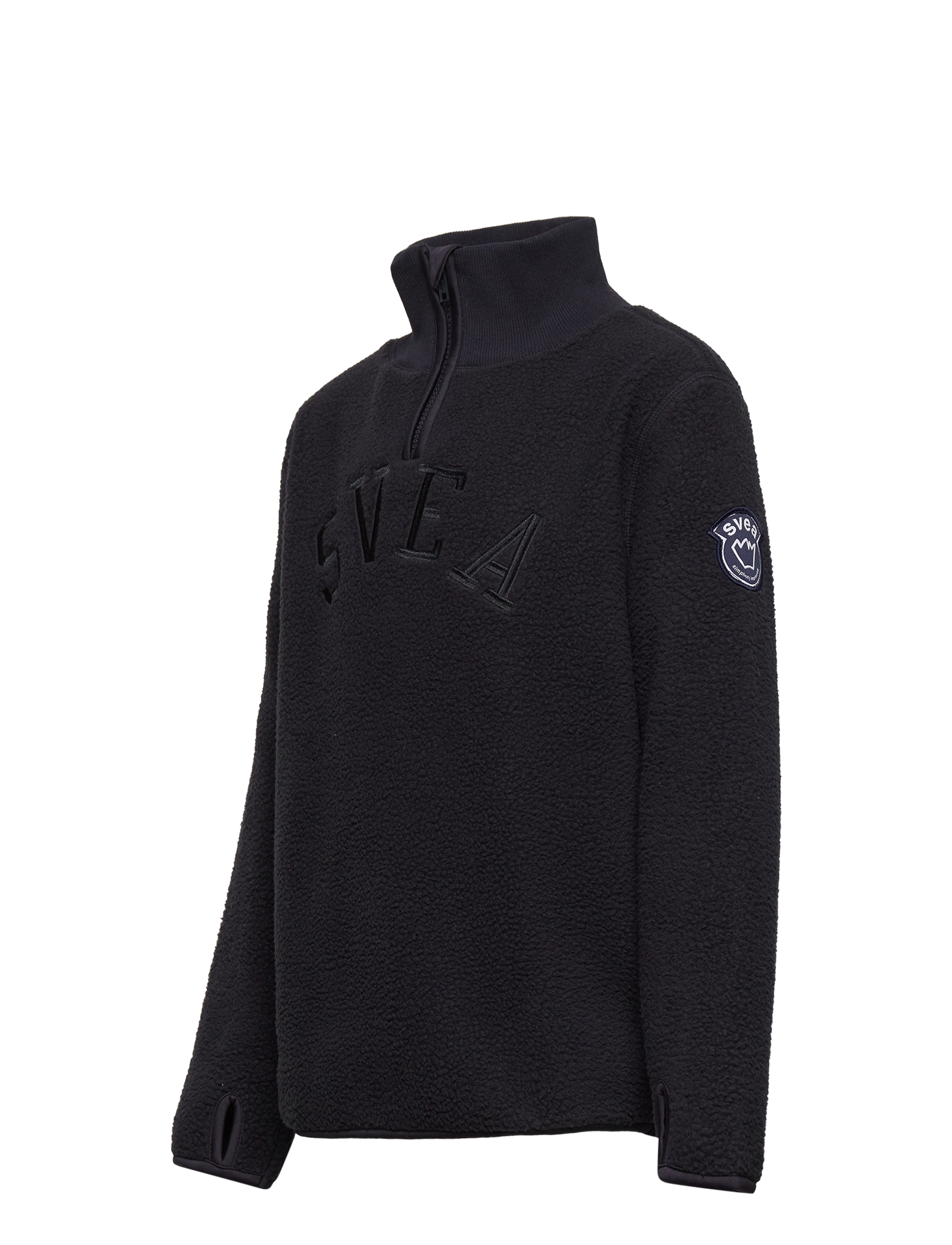 Svea - K. Half Zip Pile Sweat - navy - 2
