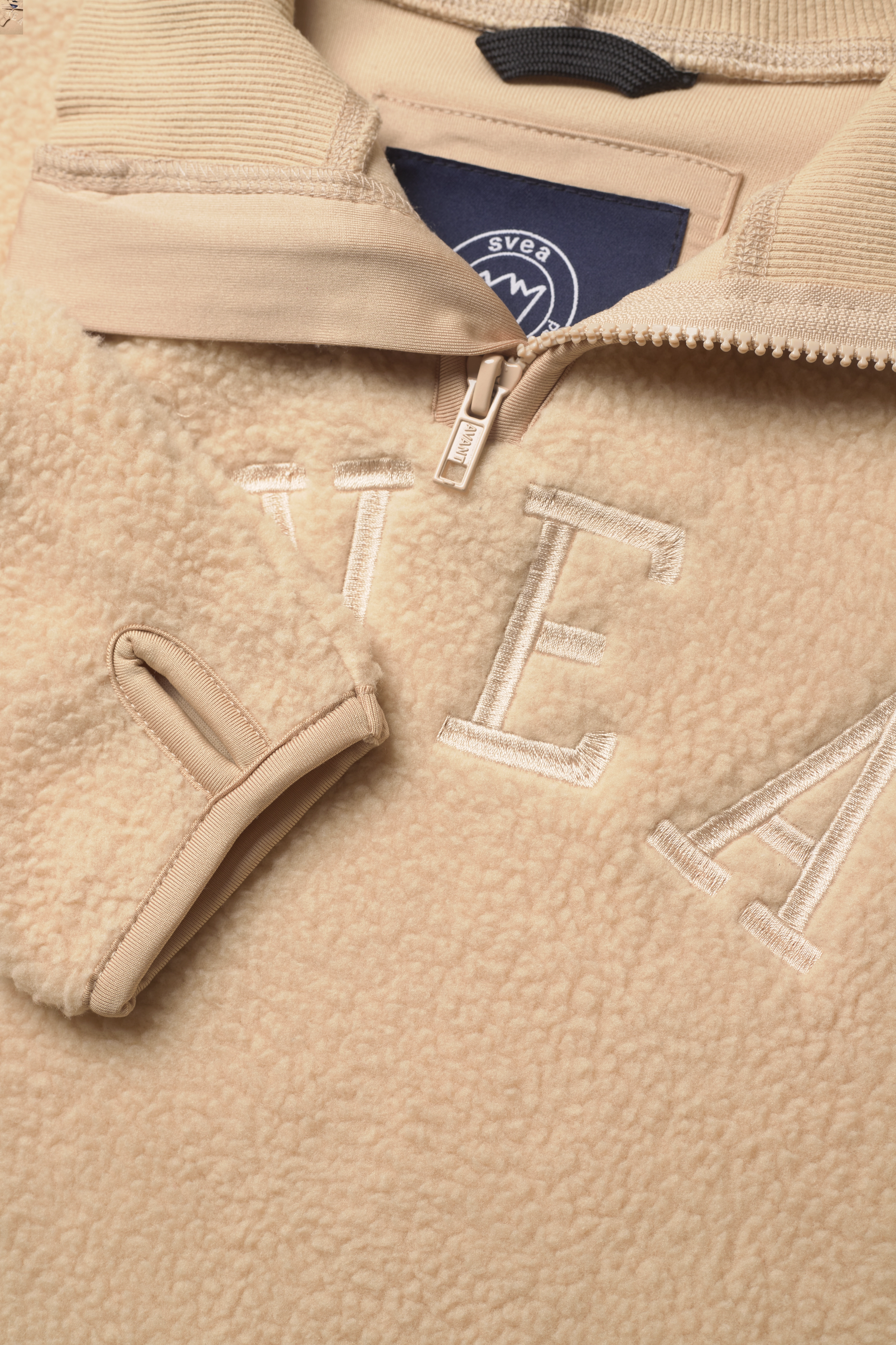 Svea - K. Half Zip Pile Sweat - sand - 2