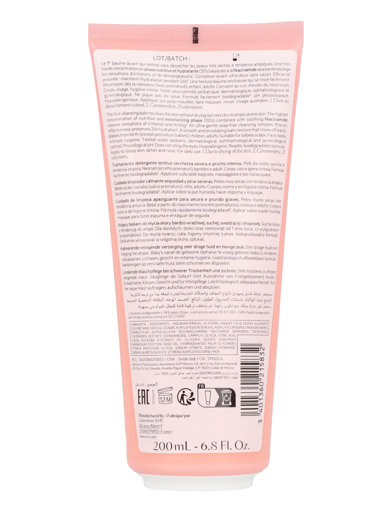 SVR - Topialyse Balm Wash - hreinsifroður - clear - 1